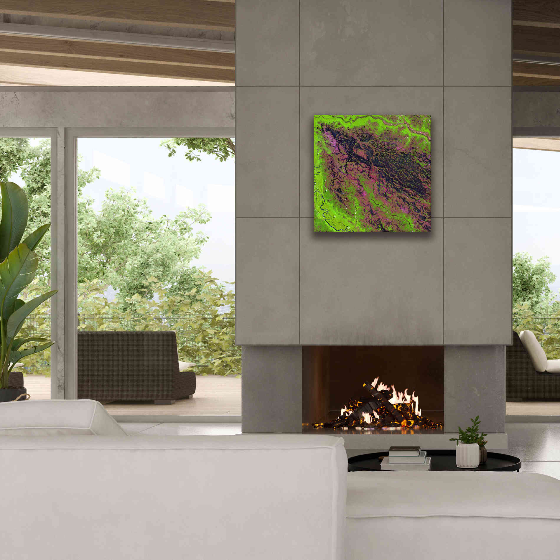 'Earth as Art: Demini River' Canvas Wall Art,26 x 26