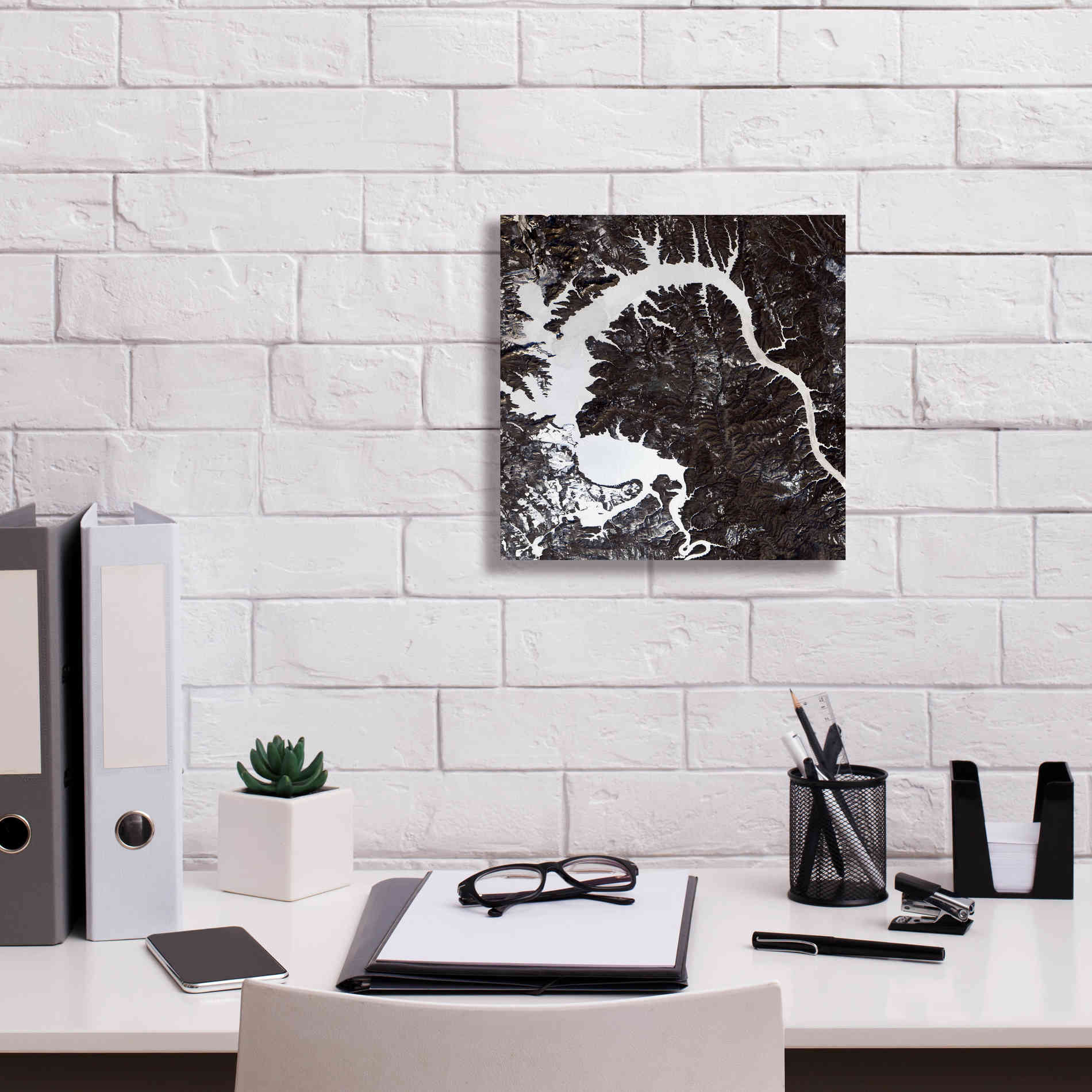 'Earth as Art: Dragon Lake' Canvas Wall Art,12 x 12