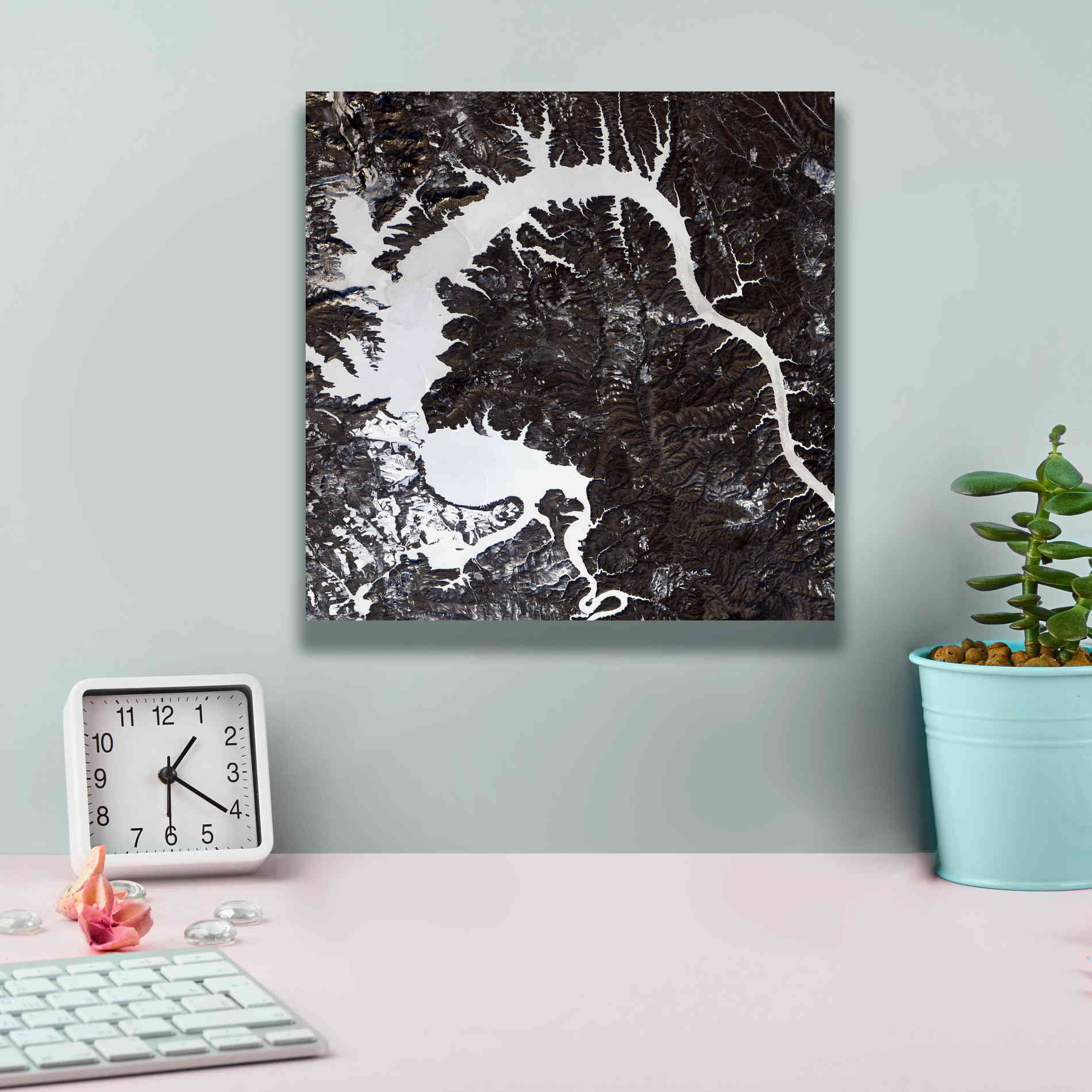 'Earth as Art: Dragon Lake' Canvas Wall Art,12 x 12