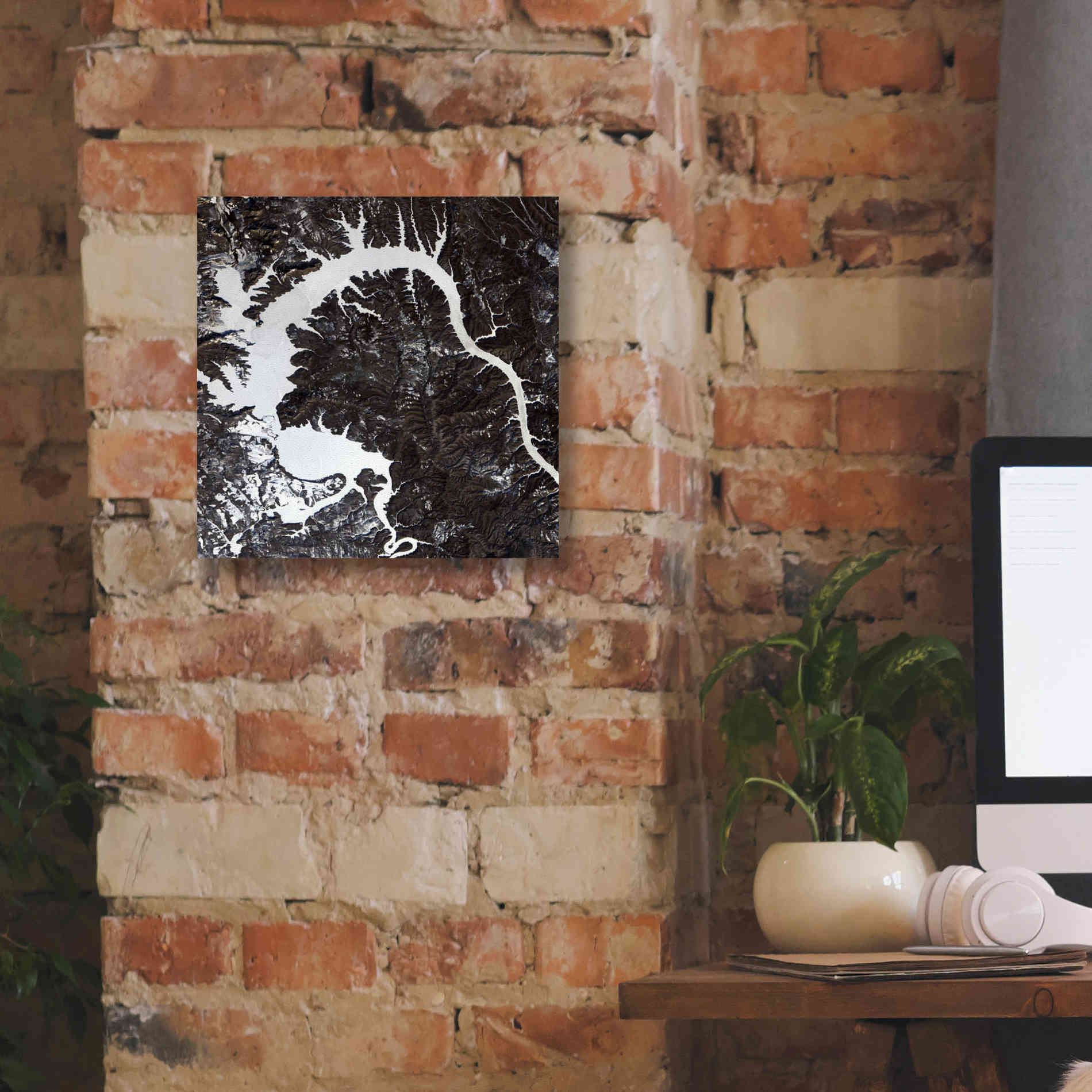 'Earth as Art: Dragon Lake' Canvas Wall Art,12 x 12