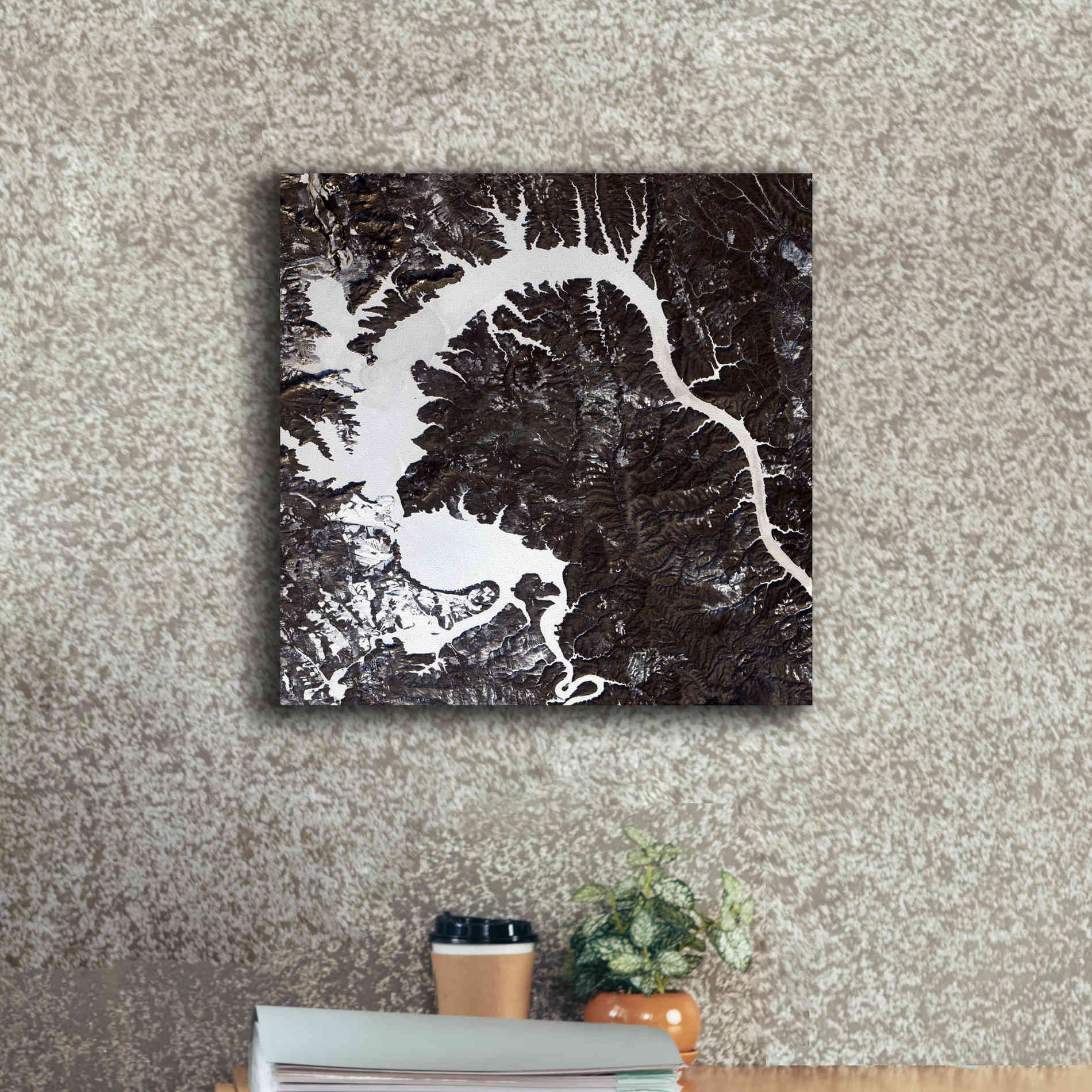 'Earth as Art: Dragon Lake' Canvas Wall Art,18 x 18