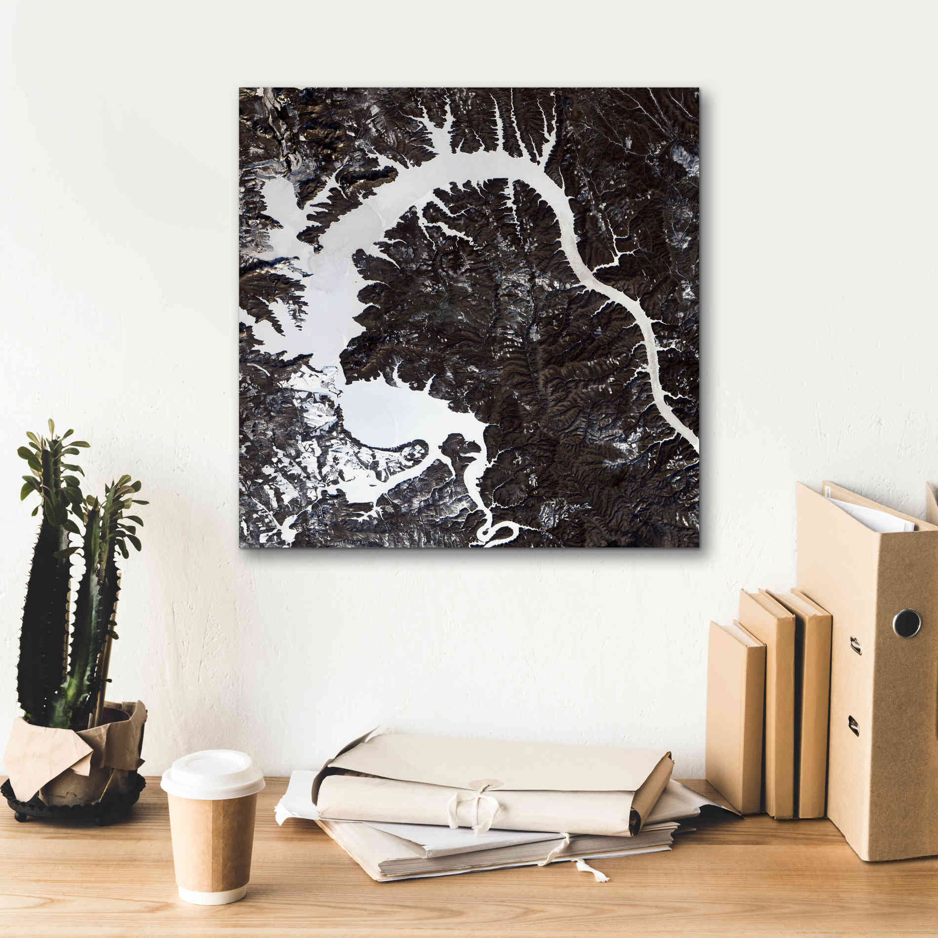 'Earth as Art: Dragon Lake' Canvas Wall Art,18 x 18