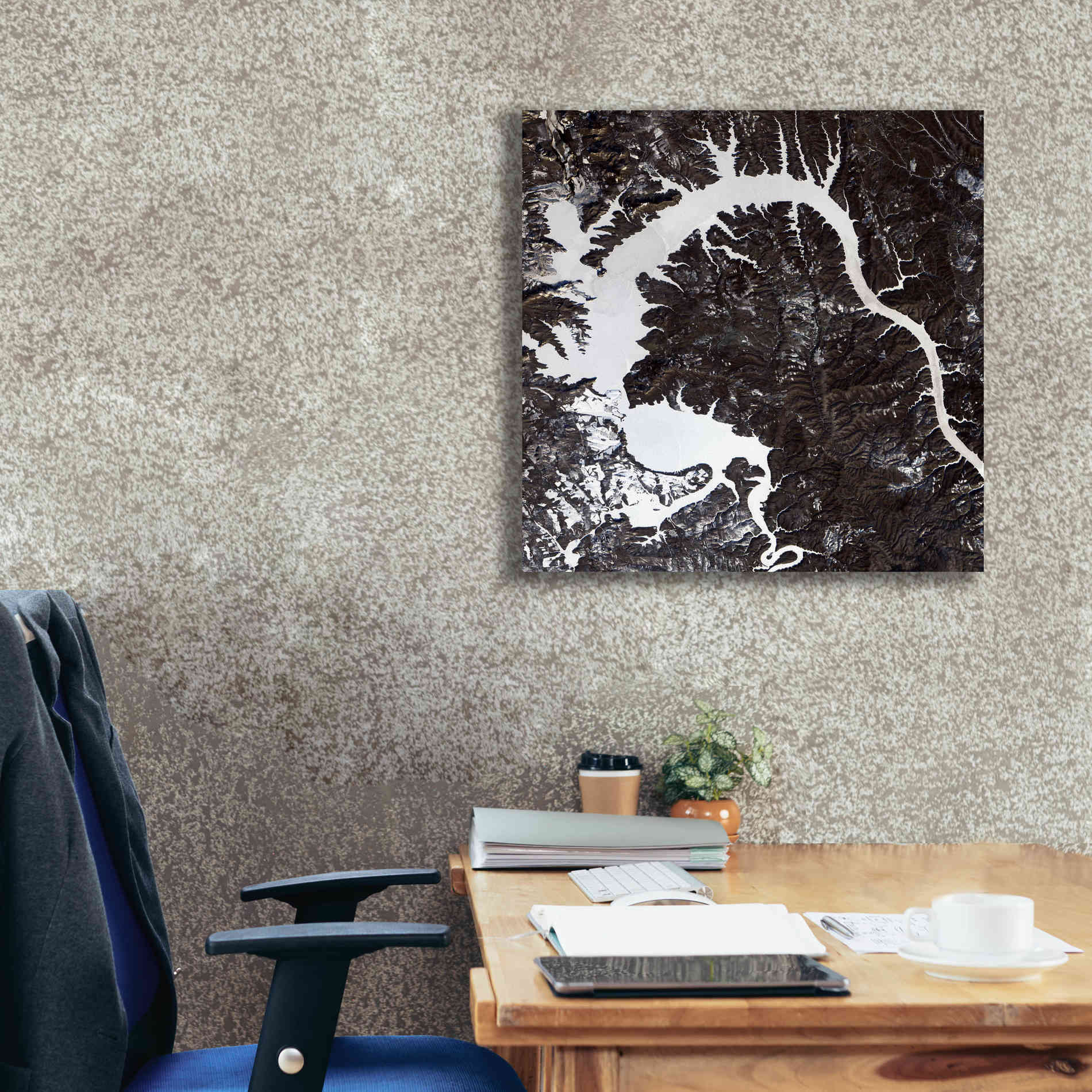 'Earth as Art: Dragon Lake' Canvas Wall Art,26 x 26