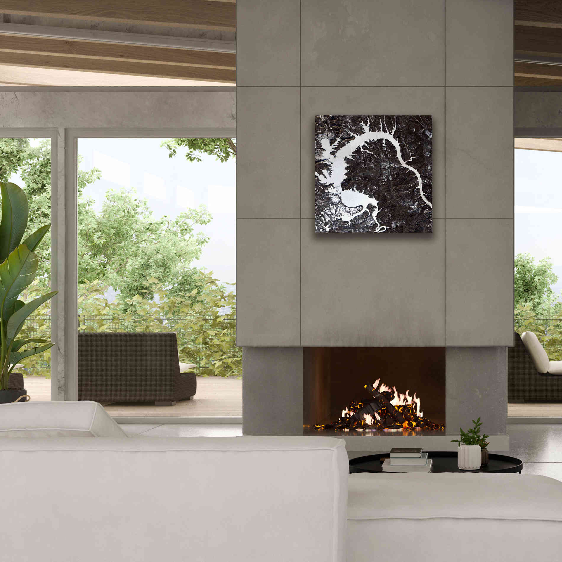 'Earth as Art: Dragon Lake' Canvas Wall Art,26 x 26