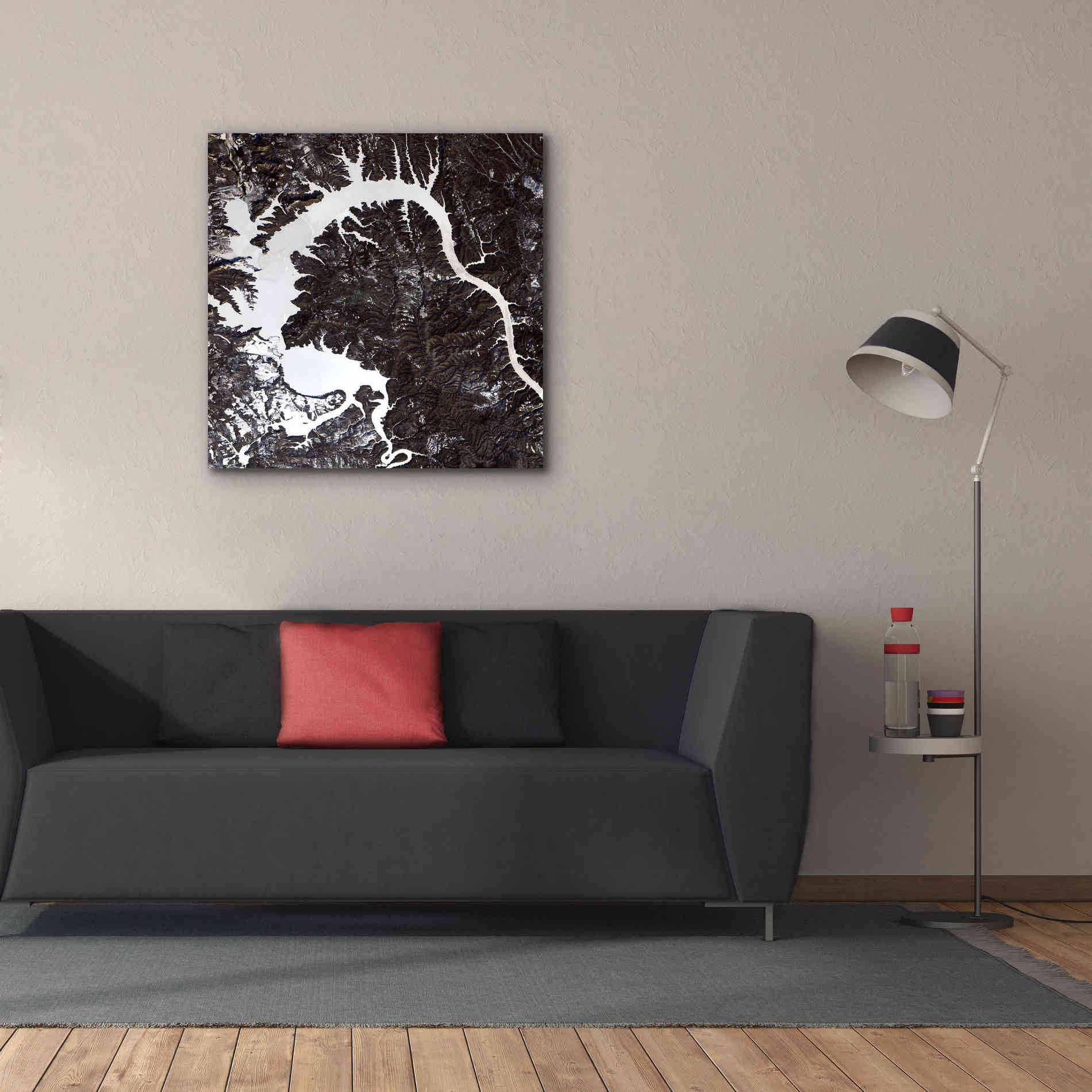 'Earth as Art: Dragon Lake' Canvas Wall Art,37 x 37