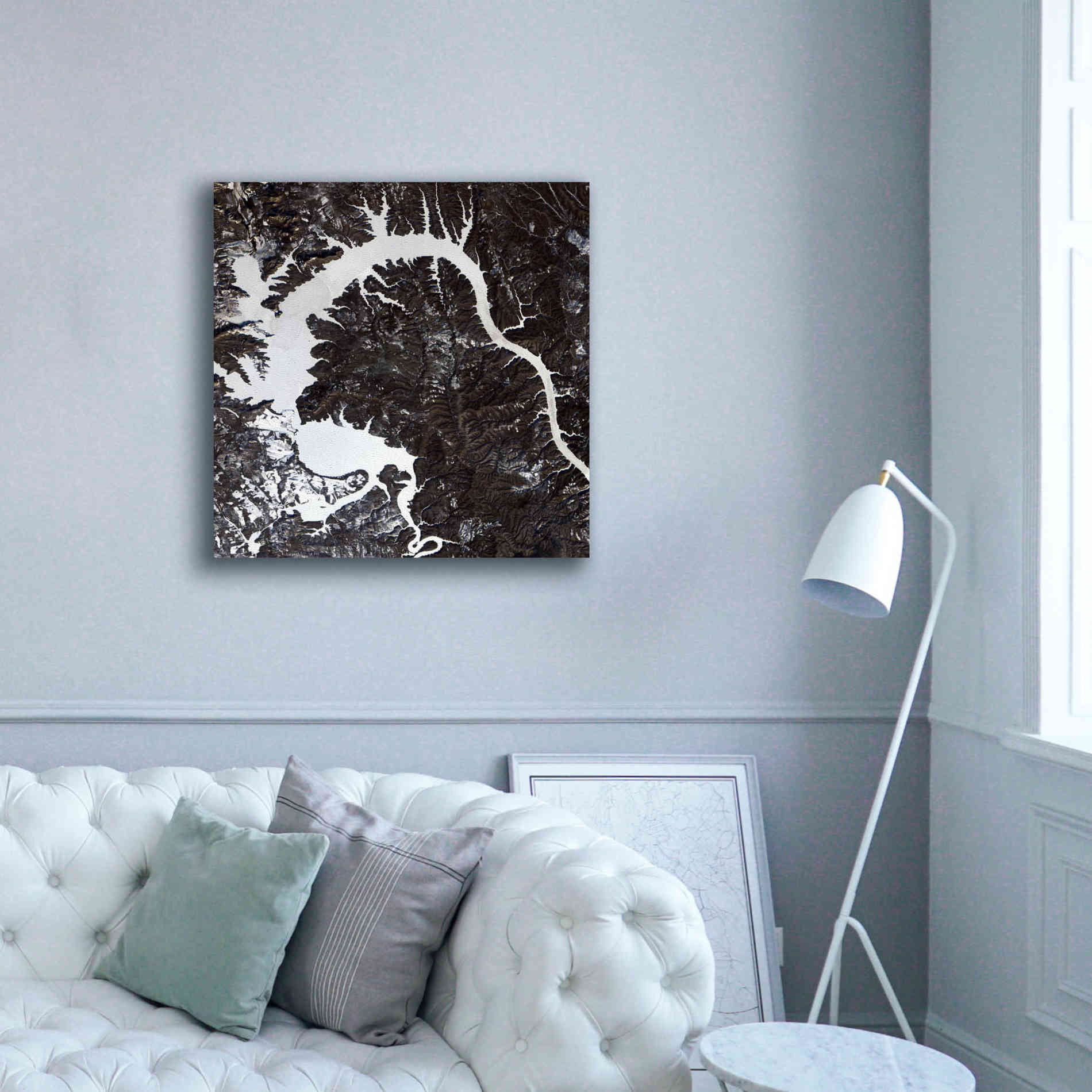 'Earth as Art: Dragon Lake' Canvas Wall Art,37 x 37
