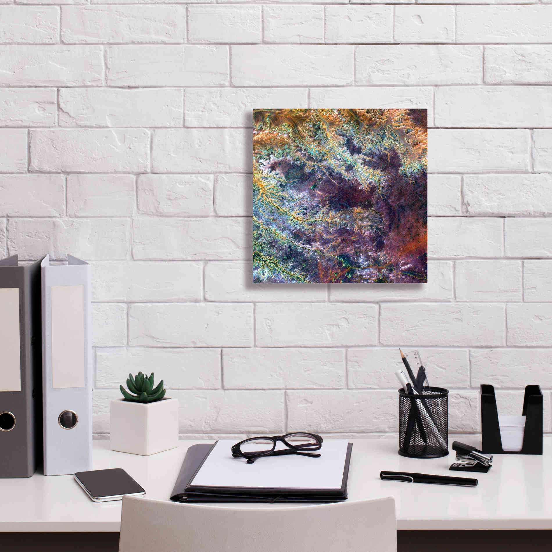 'Earth as Art: Ghadamis River' Canvas Wall Art,12 x 12