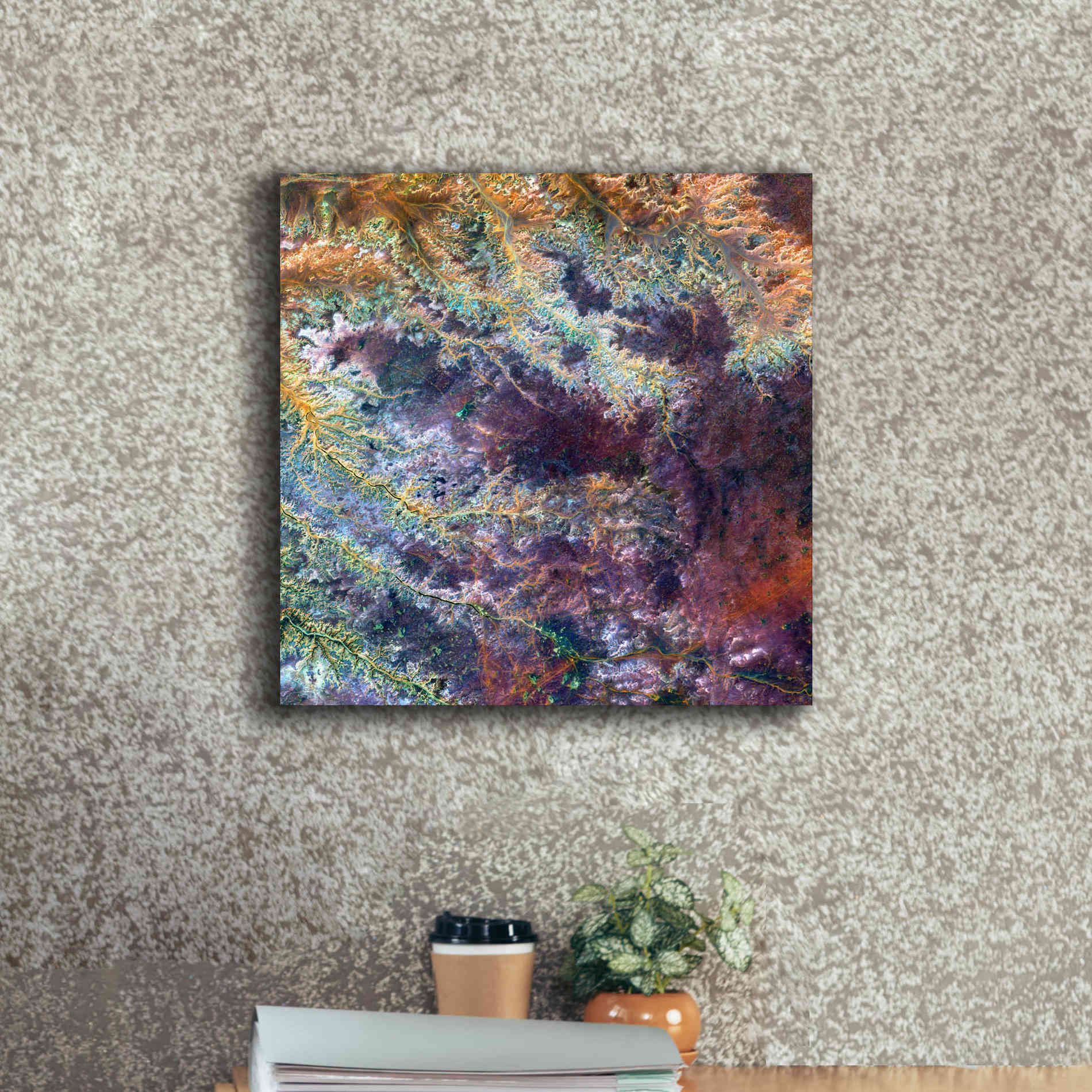 'Earth as Art: Ghadamis River' Canvas Wall Art,18 x 18