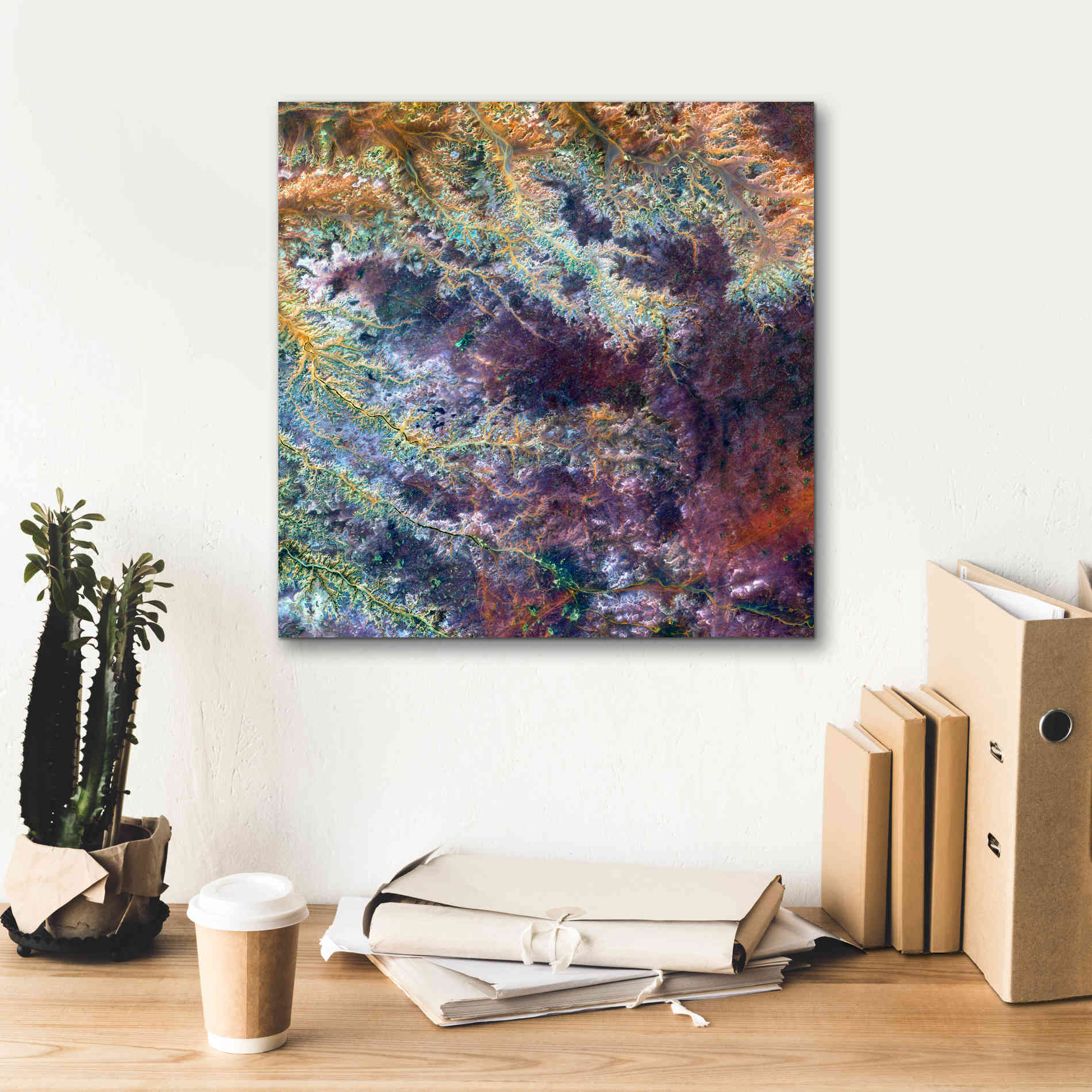 'Earth as Art: Ghadamis River' Canvas Wall Art,18 x 18