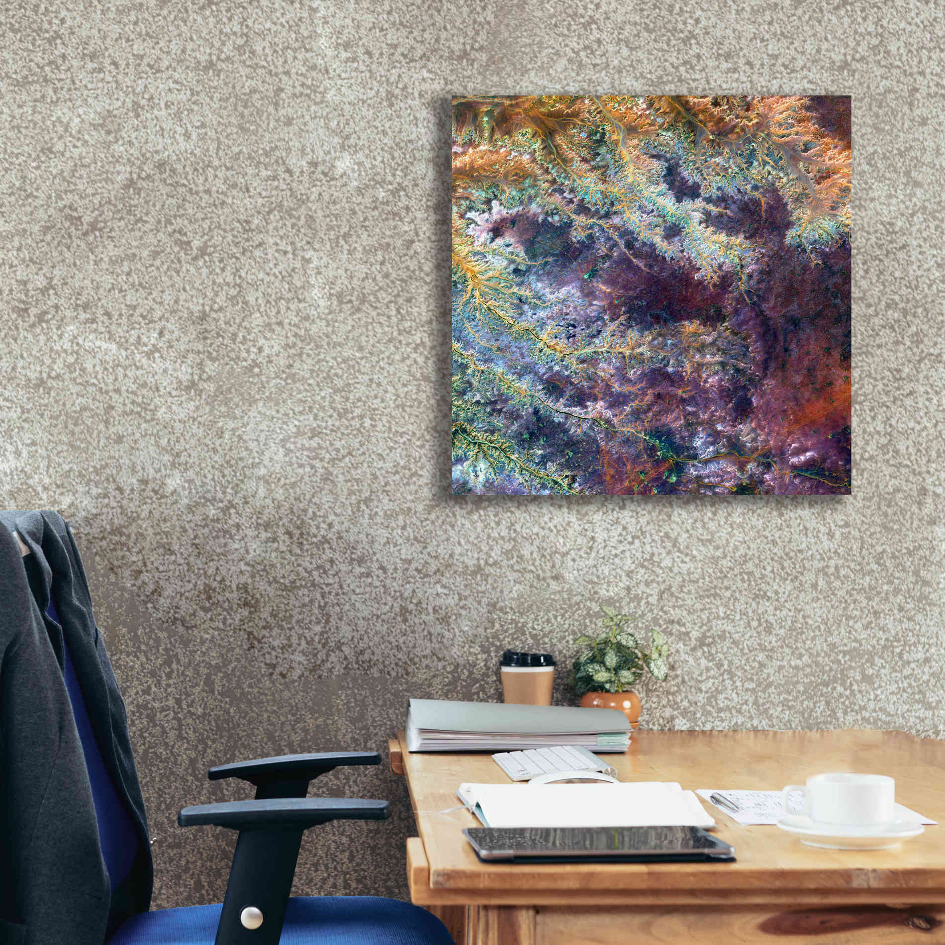 'Earth as Art: Ghadamis River' Canvas Wall Art,26 x 26