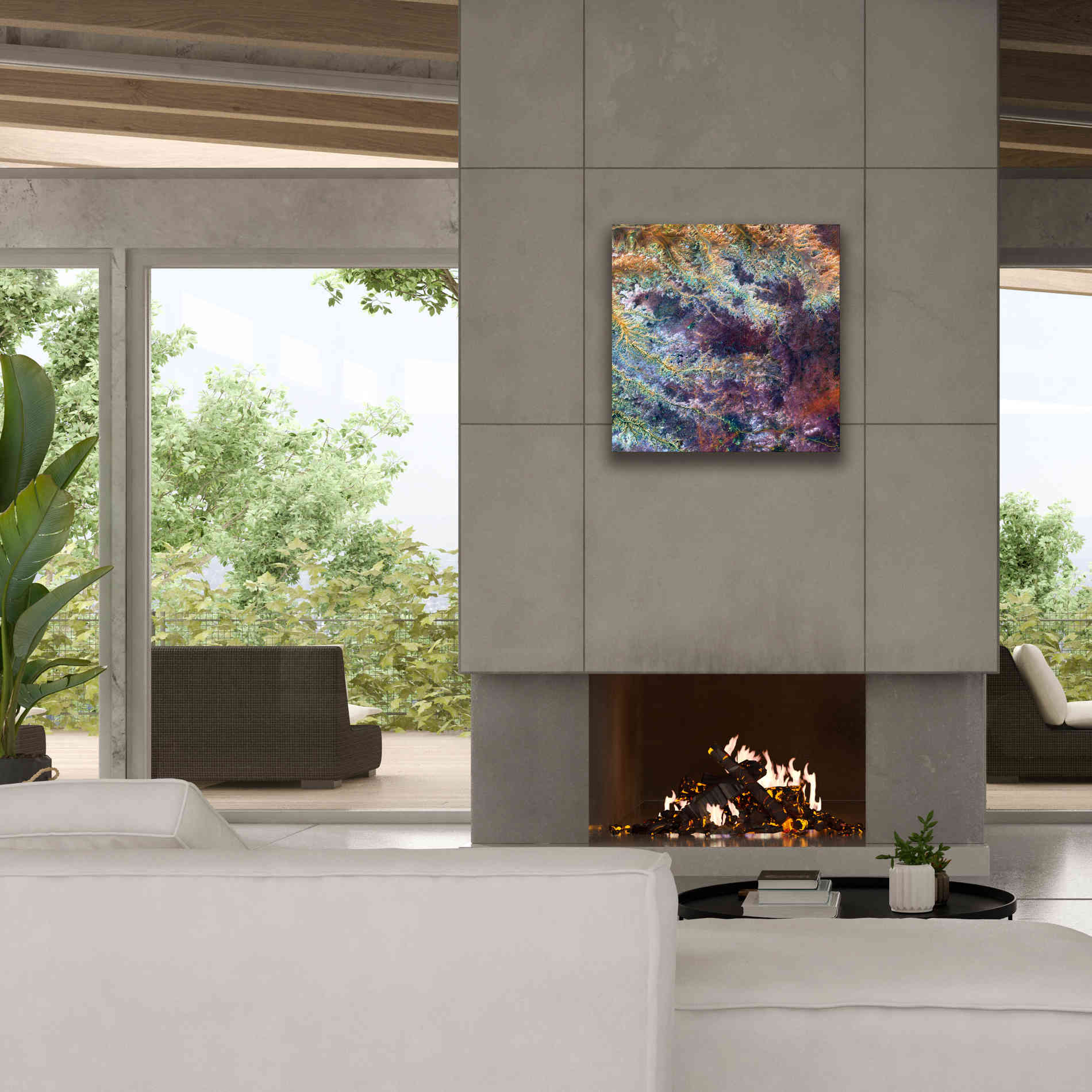 'Earth as Art: Ghadamis River' Canvas Wall Art,26 x 26