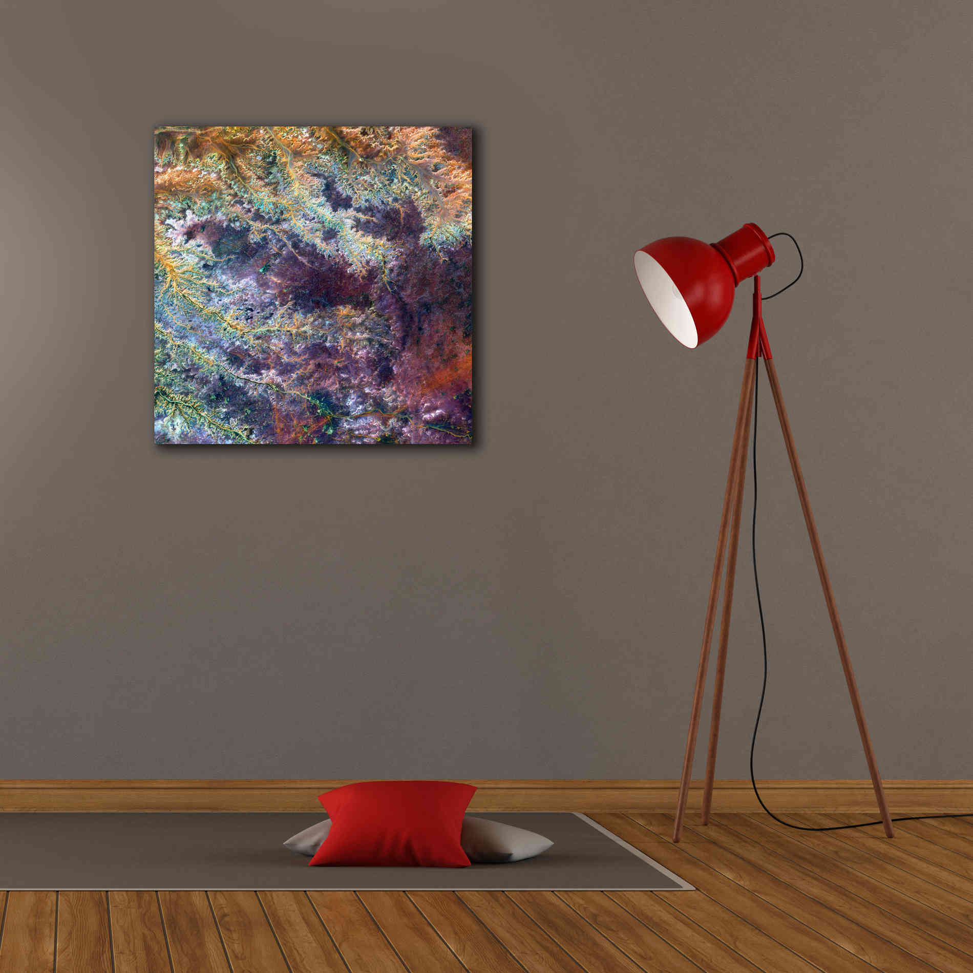 'Earth as Art: Ghadamis River' Canvas Wall Art,26 x 26