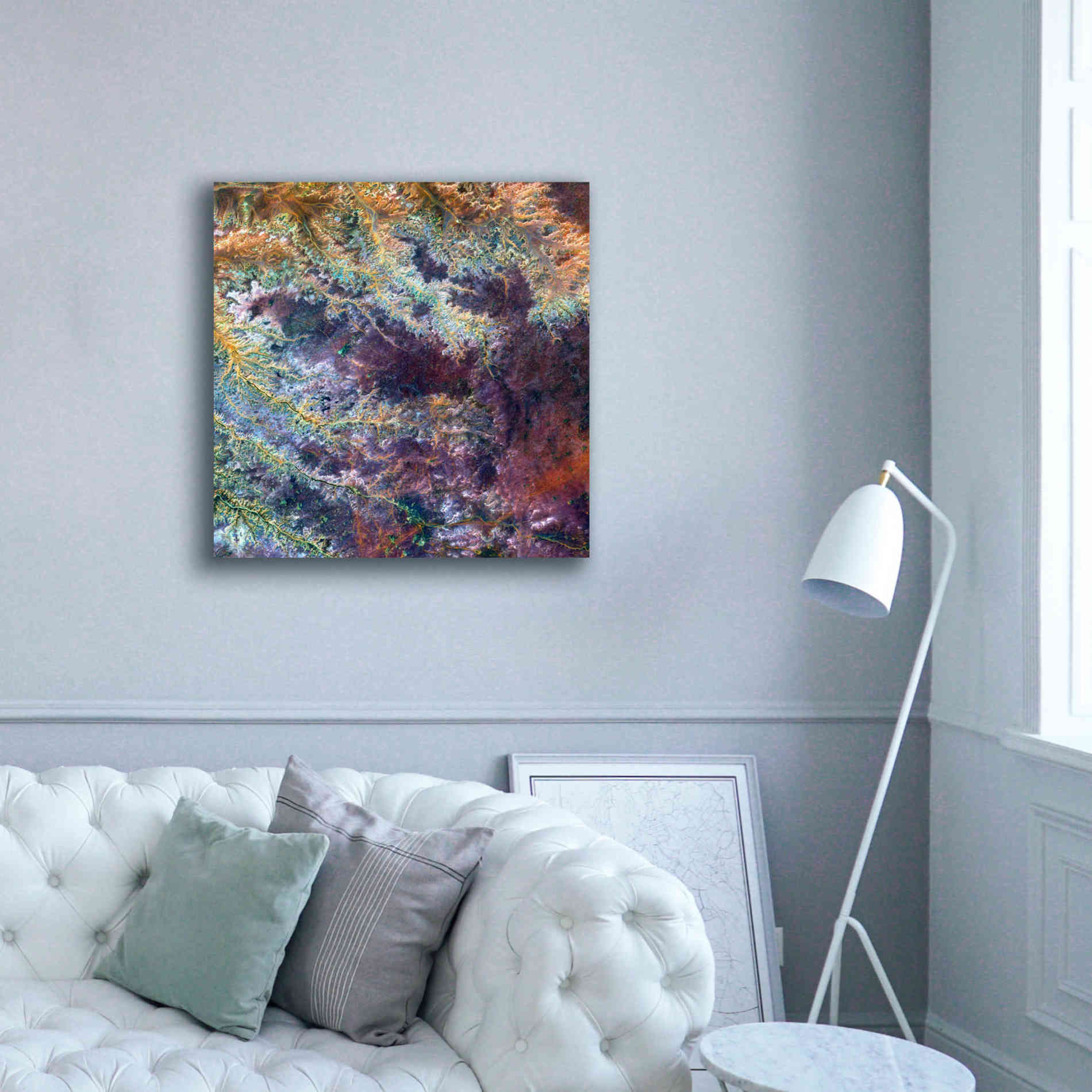 'Earth as Art: Ghadamis River' Canvas Wall Art,37 x 37