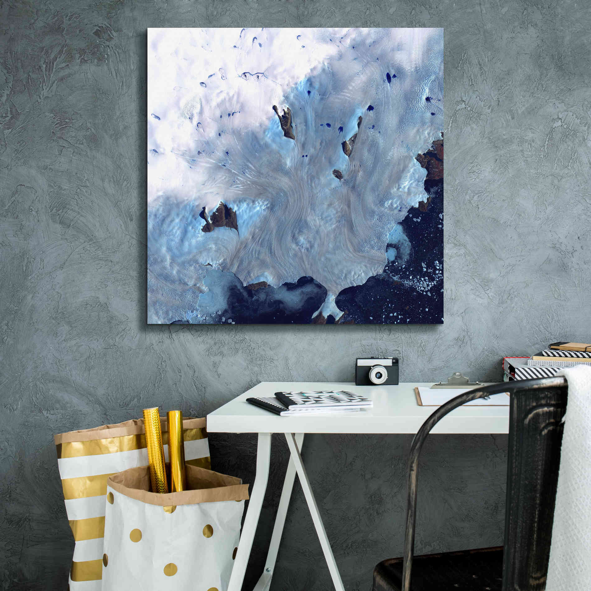 'Earth as Art: Greenland Coast' Canvas Wall Art,26 x 26