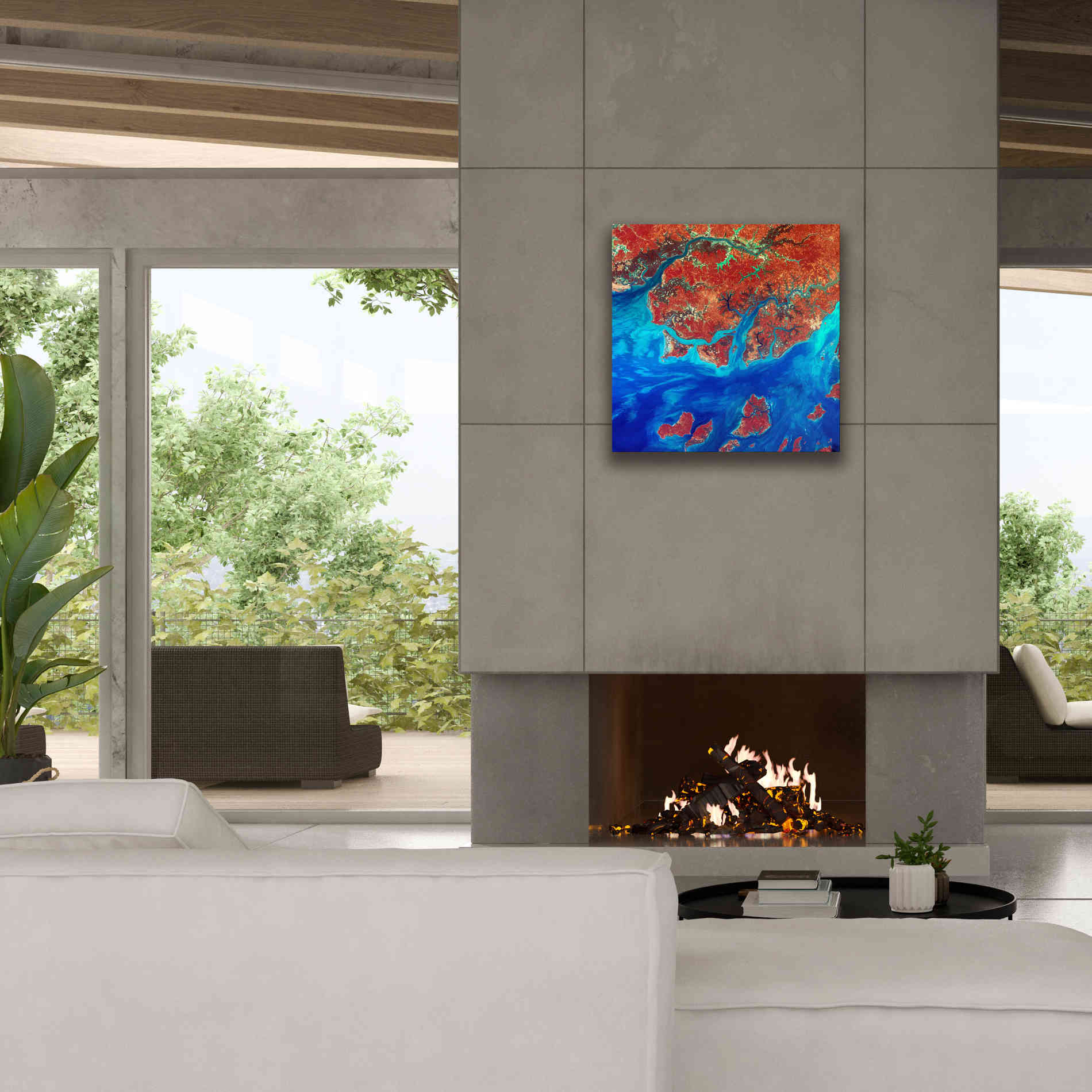 'Earth as Art: Guinea-Bissau ' Canvas Wall Art,26 x 26