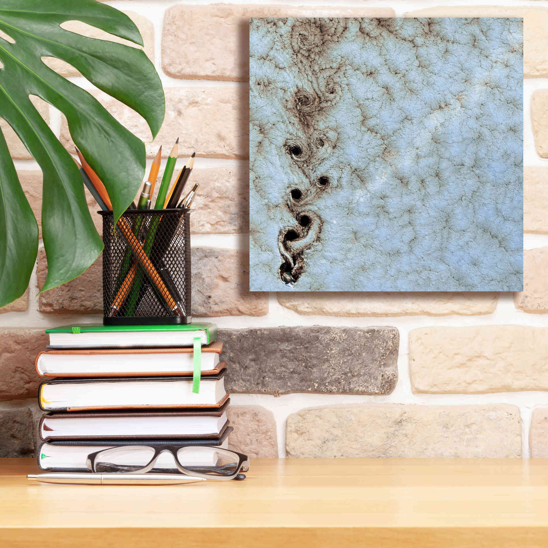 'Earth as Art: Karman Vortices' Canvas Wall Art,12 x 12