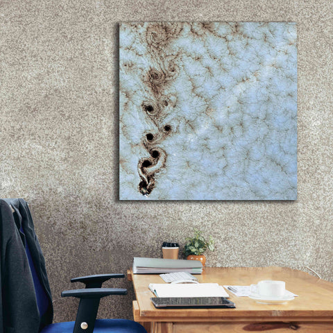 Image of 'Earth as Art: Karman Vortices' Canvas Wall Art,37 x 37