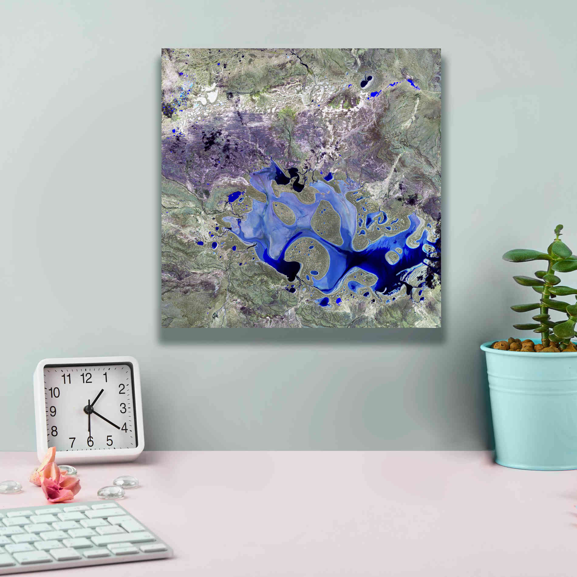 'Earth as Art: Lake Carnegie' Canvas Wall Art,12 x 12