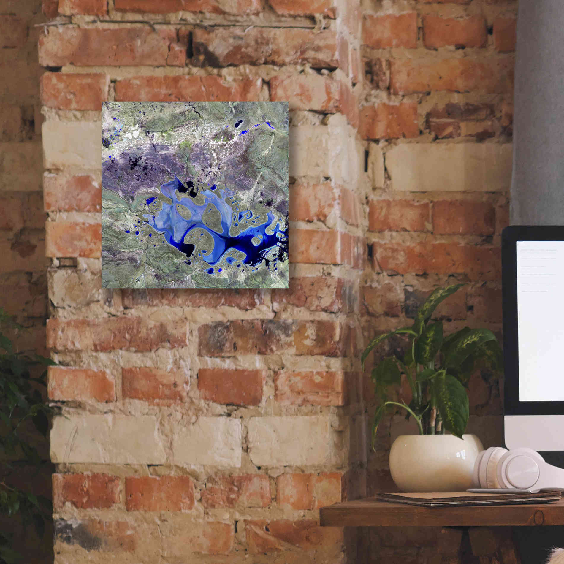 'Earth as Art: Lake Carnegie' Canvas Wall Art,12 x 12