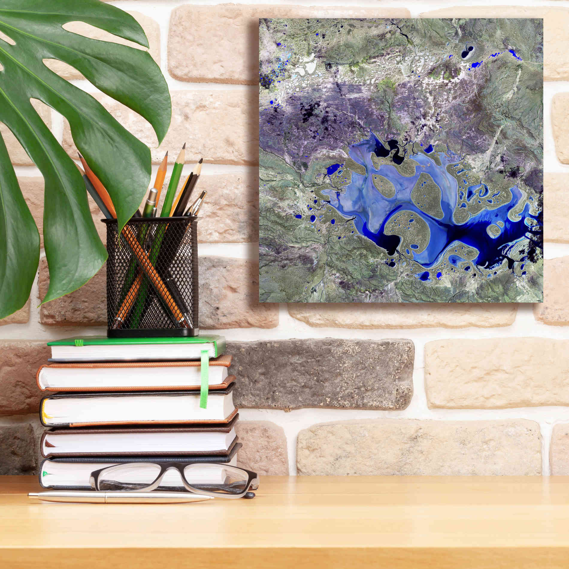 'Earth as Art: Lake Carnegie' Canvas Wall Art,12 x 12