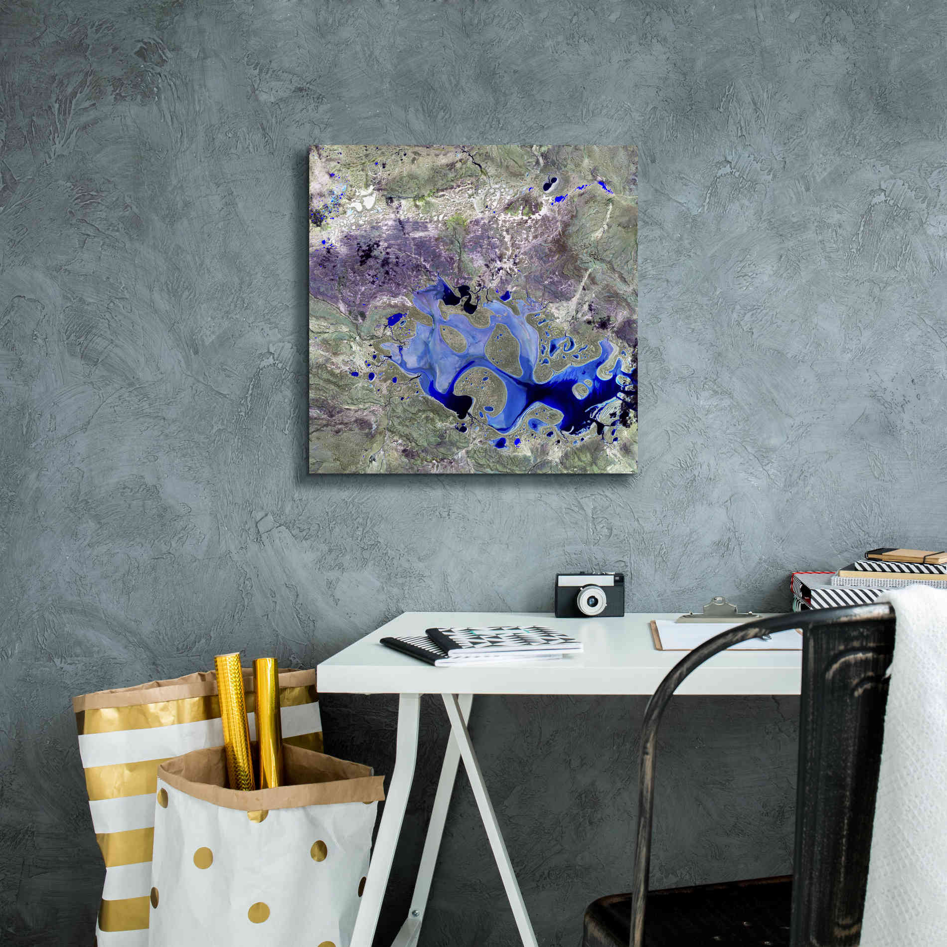 'Earth as Art: Lake Carnegie' Canvas Wall Art,18 x 18