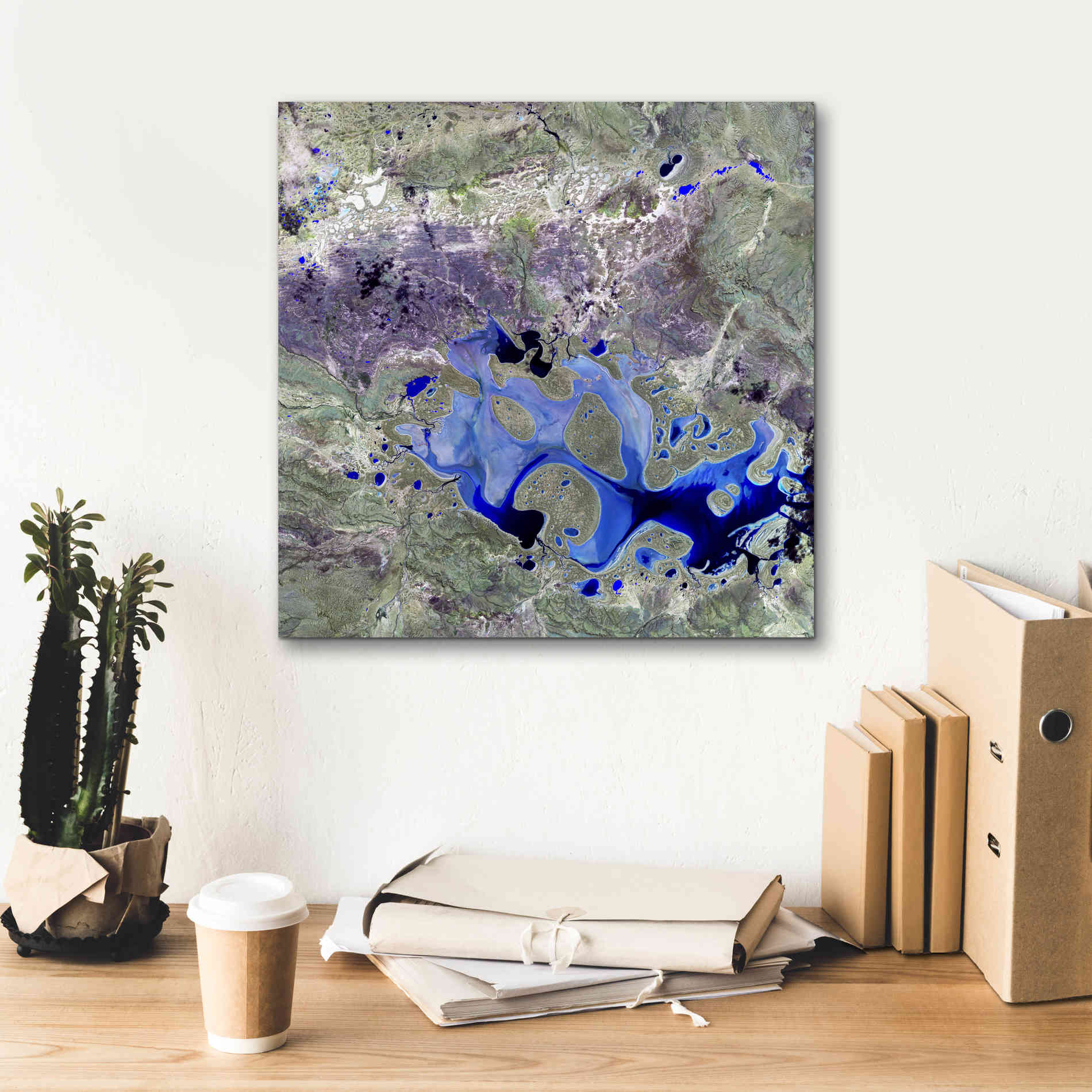 'Earth as Art: Lake Carnegie' Canvas Wall Art,18 x 18