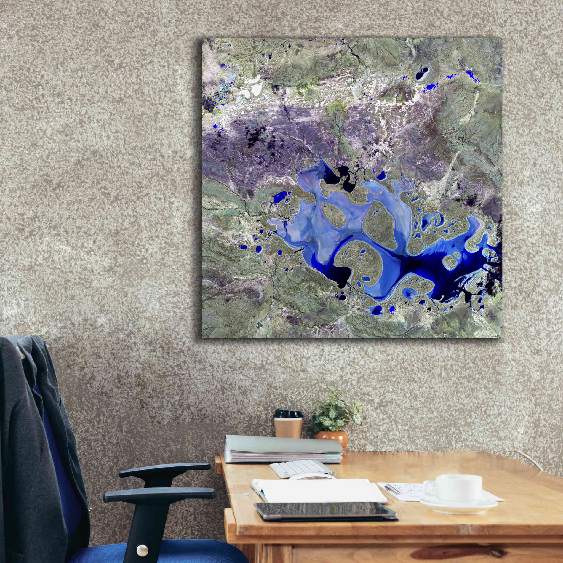 'Earth as Art: Lake Carnegie' Canvas Wall Art,37 x 37