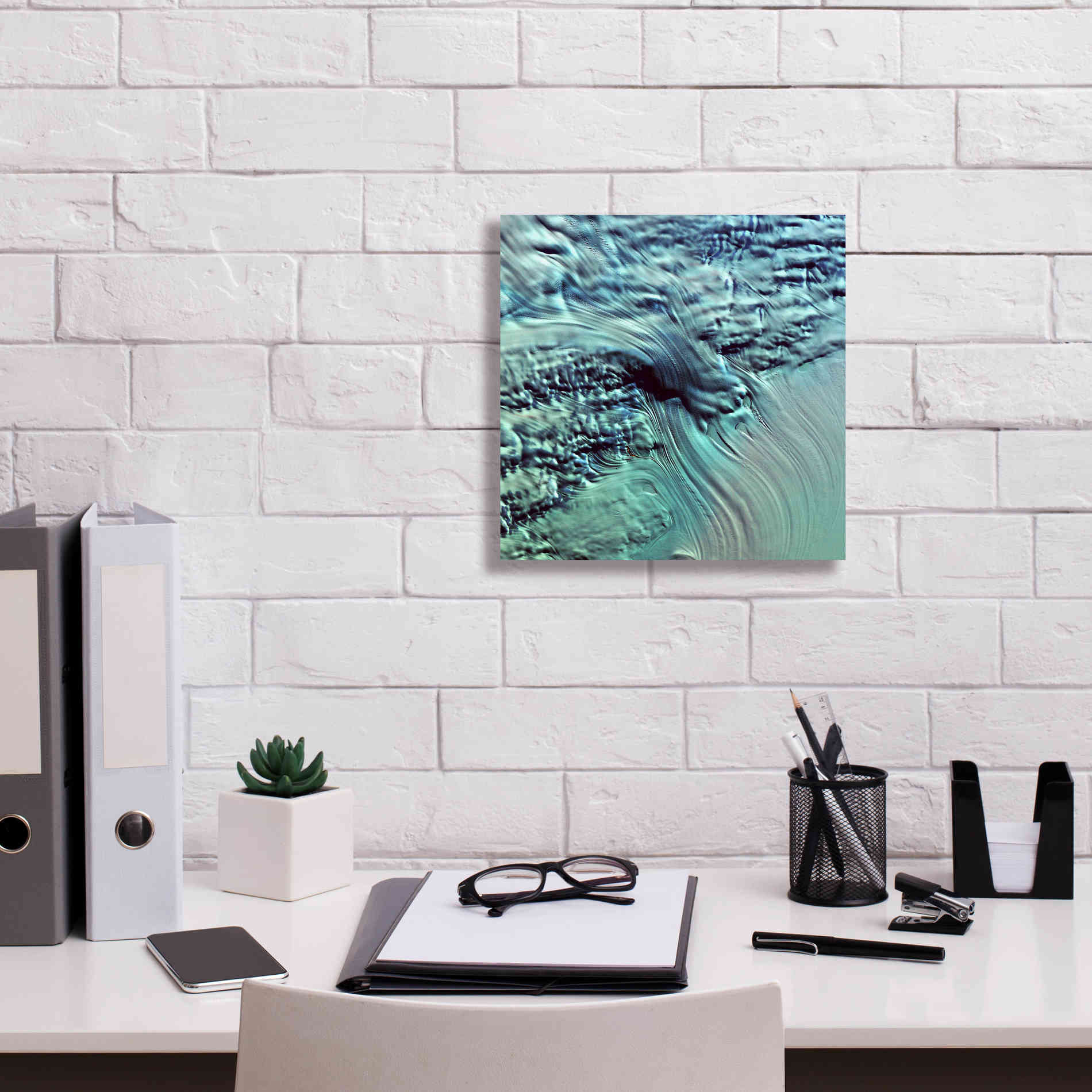 'Earth as Art: Lambert Glacier' Canvas Wall Art,12 x 12