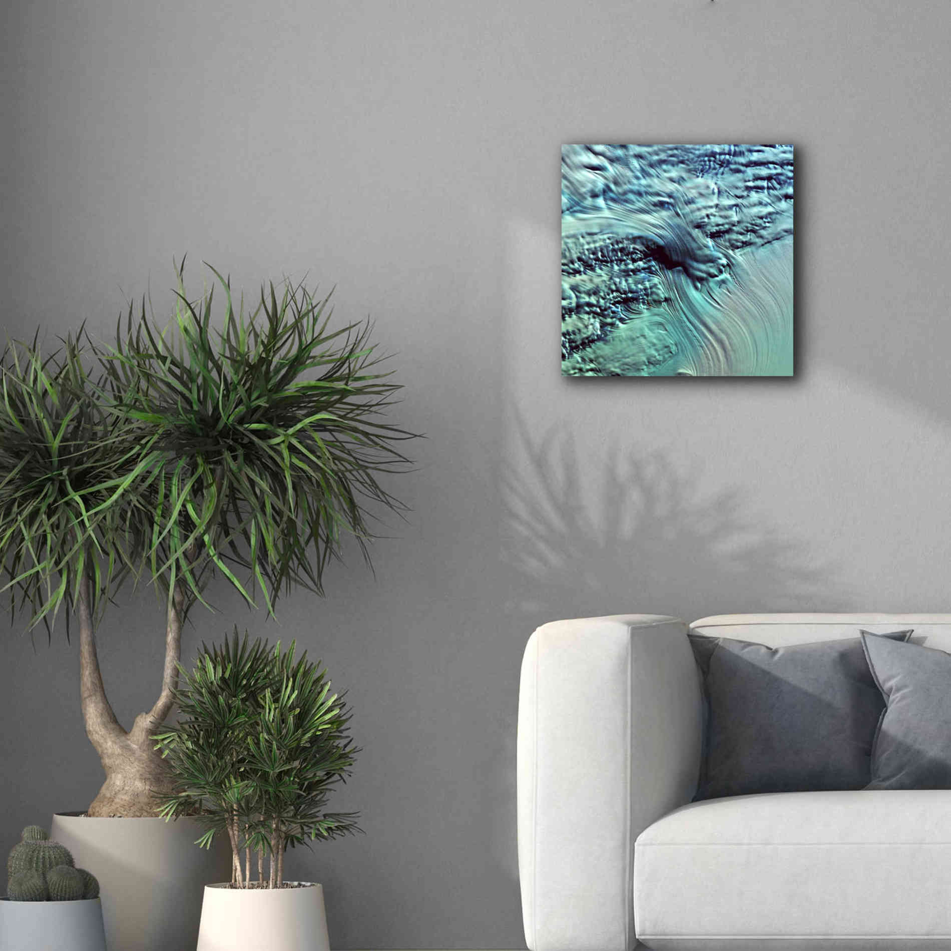 'Earth as Art: Lambert Glacier' Canvas Wall Art,18 x 18