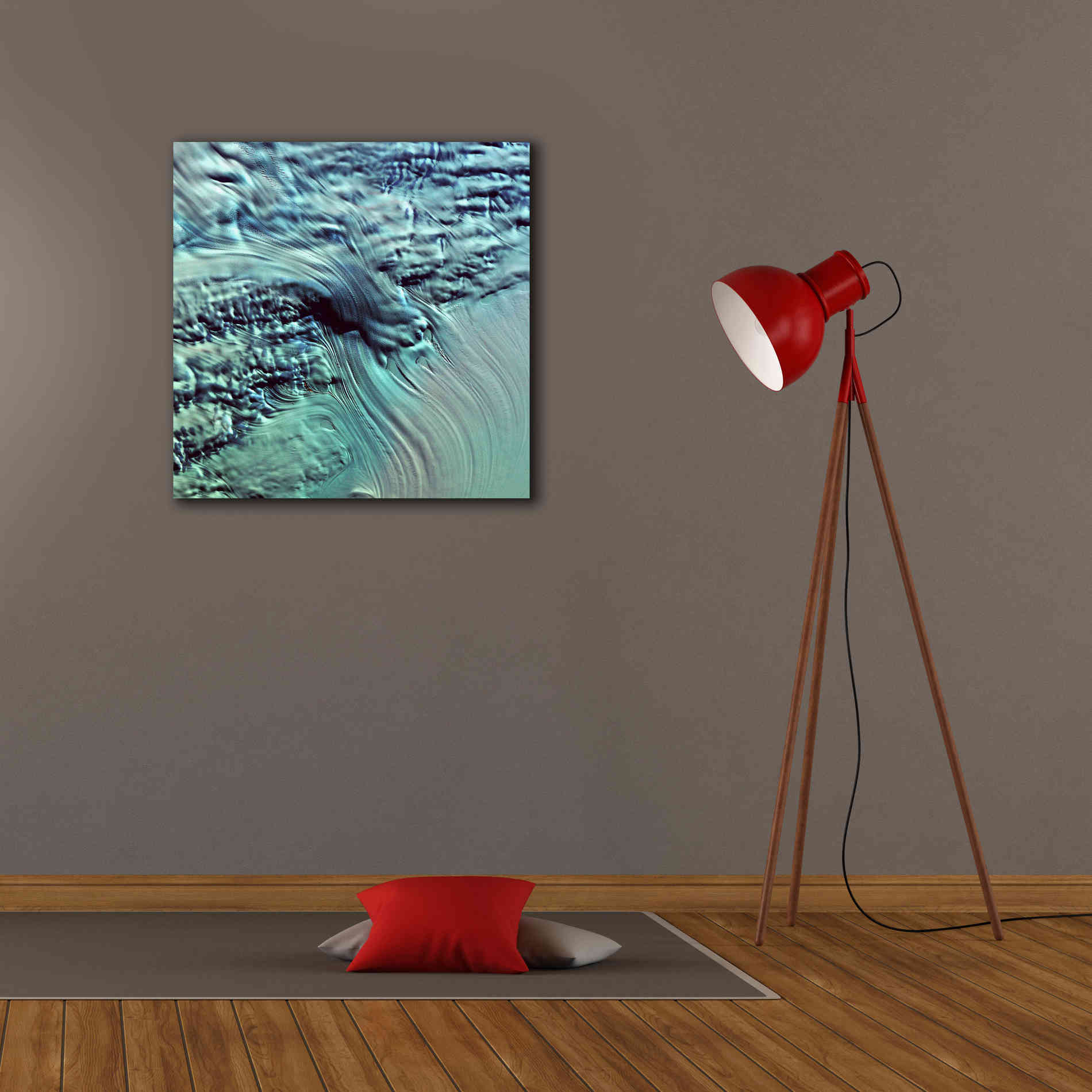 'Earth as Art: Lambert Glacier' Canvas Wall Art,26 x 26