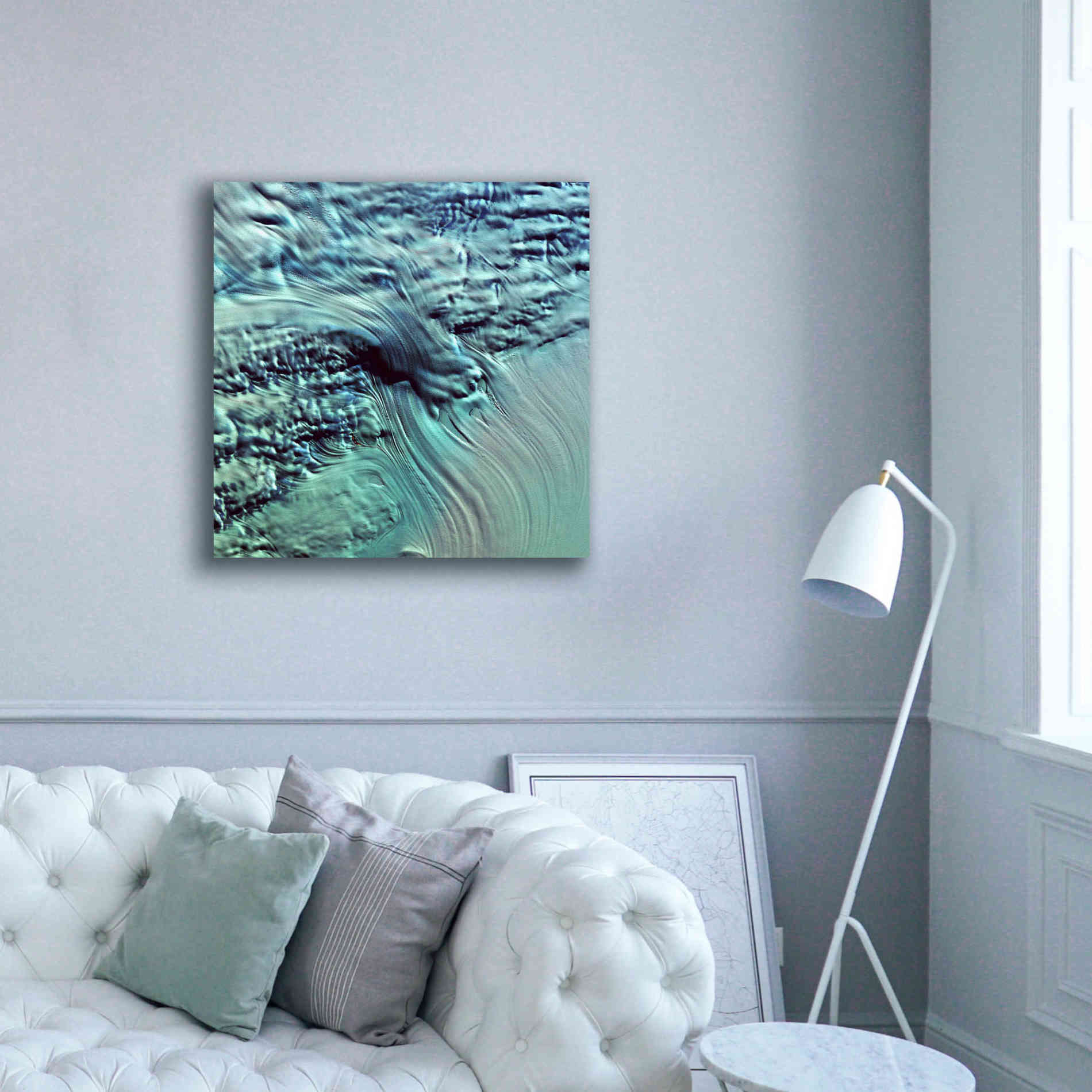 'Earth as Art: Lambert Glacier' Canvas Wall Art,37 x 37