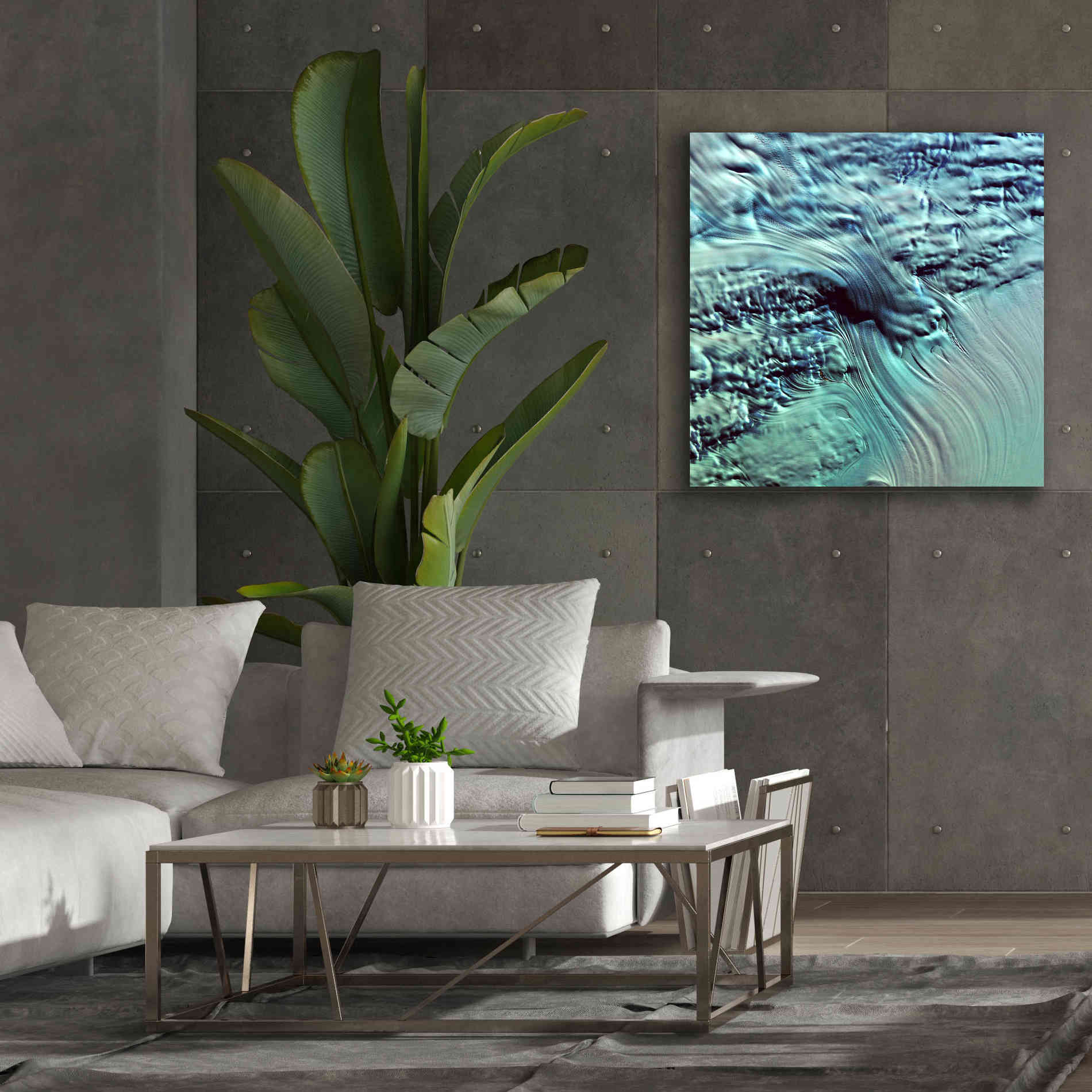 'Earth as Art: Lambert Glacier' Canvas Wall Art,37 x 37