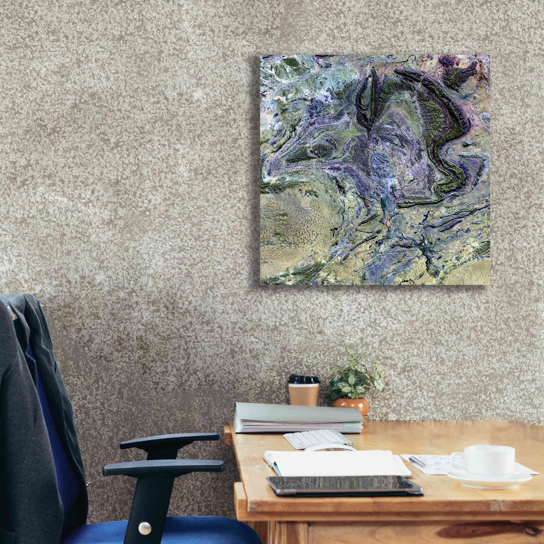 'Earth as Art: MacDonnel Ranges' Canvas Wall Art,26 x 26