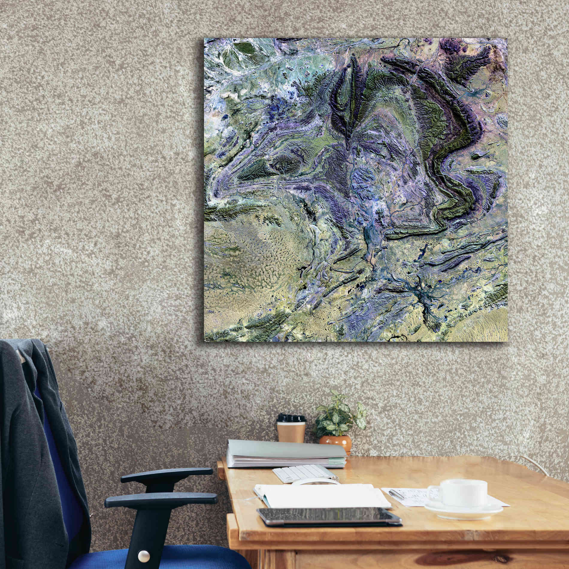 'Earth as Art: MacDonnel Ranges' Canvas Wall Art,37 x 37