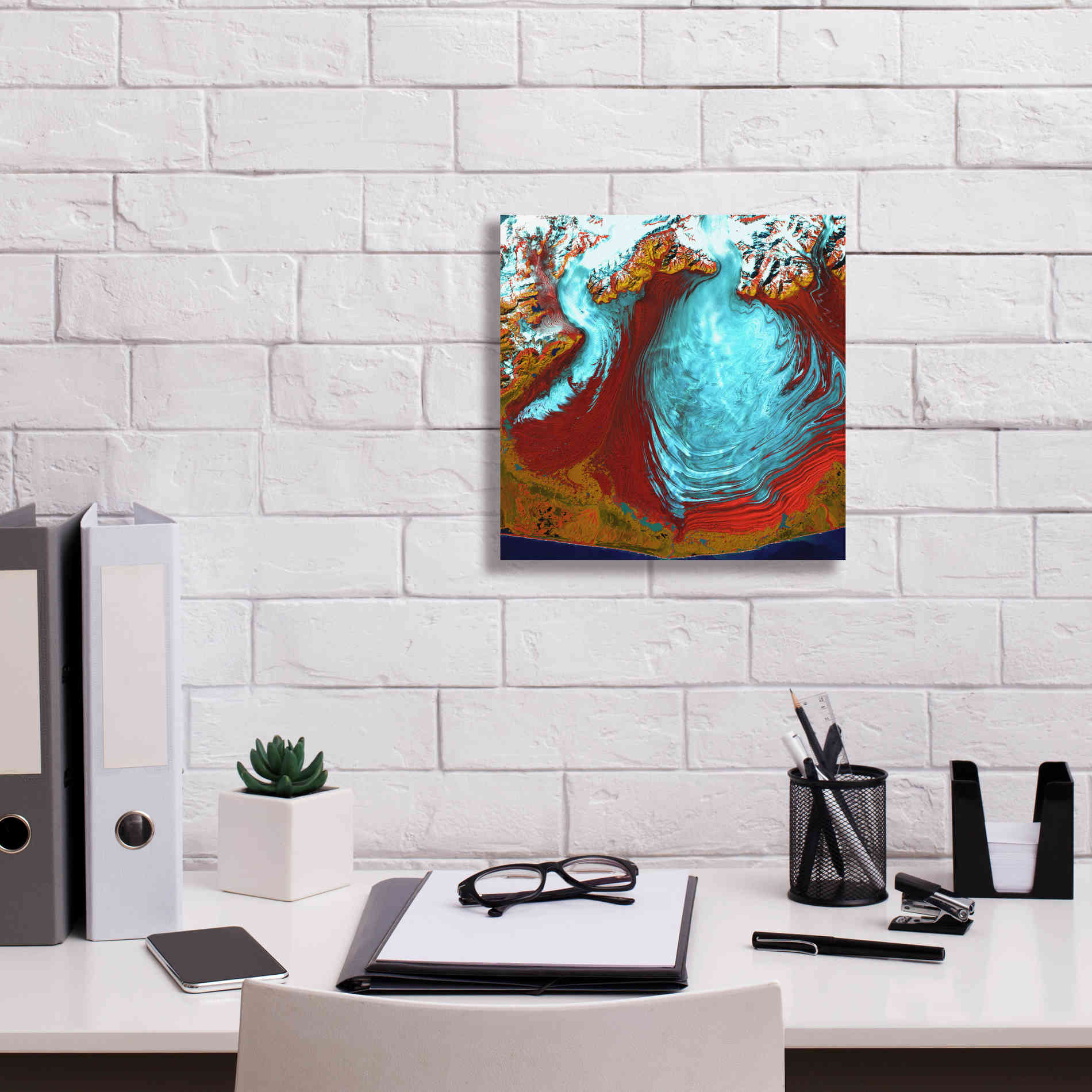 'Earth as Art: Malaspina Glacier' Canvas Wall Art,12 x 12