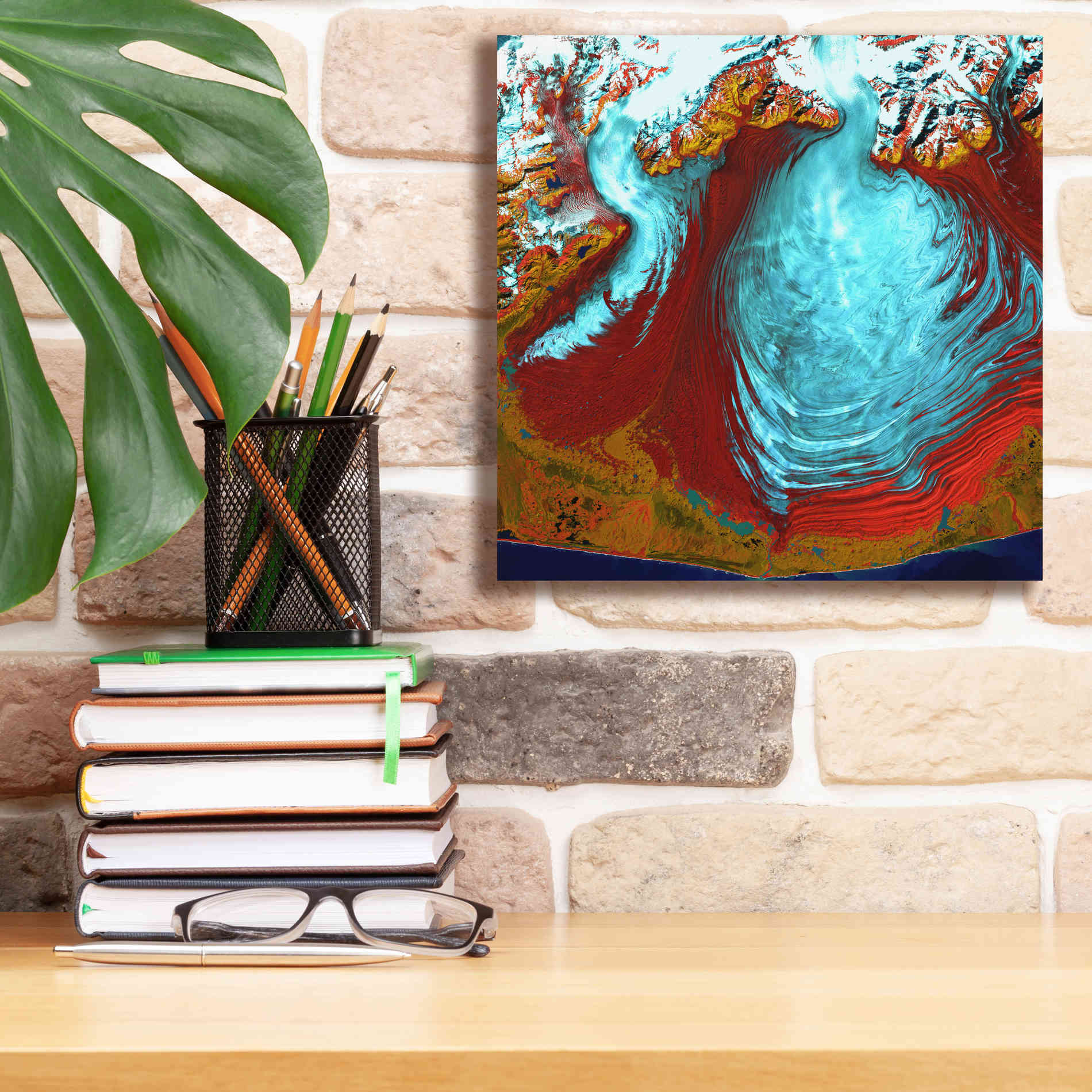 'Earth as Art: Malaspina Glacier' Canvas Wall Art,12 x 12