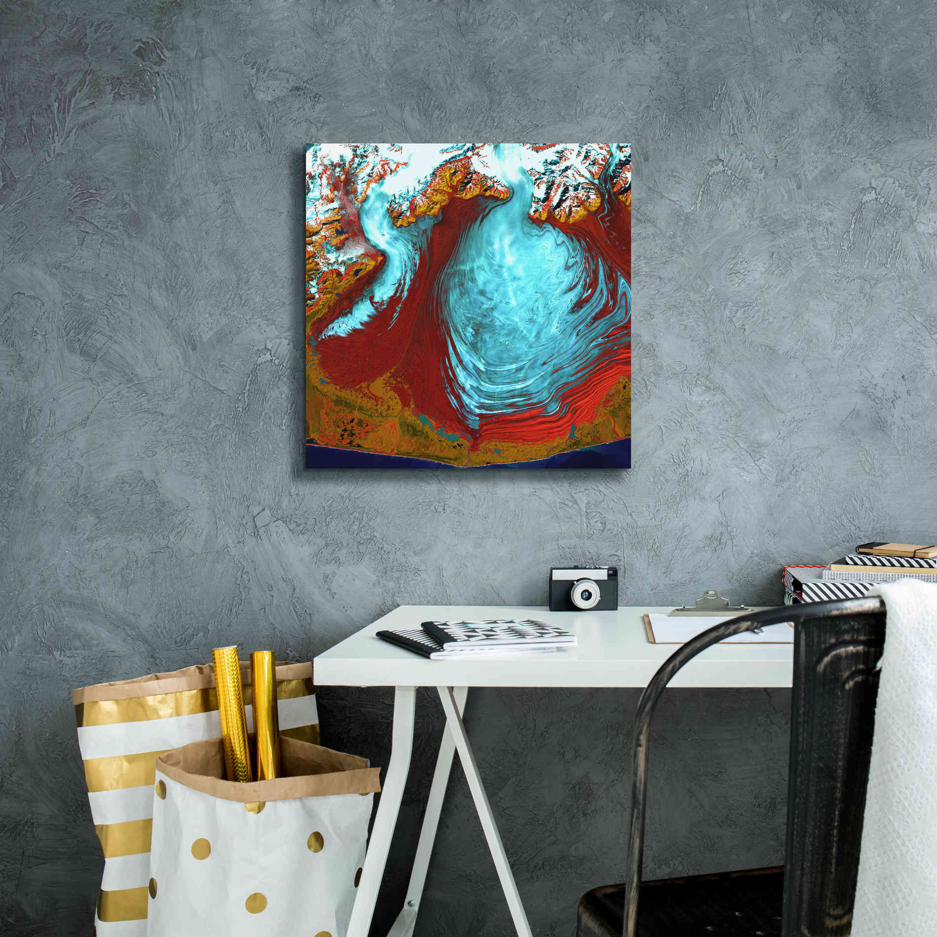 'Earth as Art: Malaspina Glacier' Canvas Wall Art,18 x 18