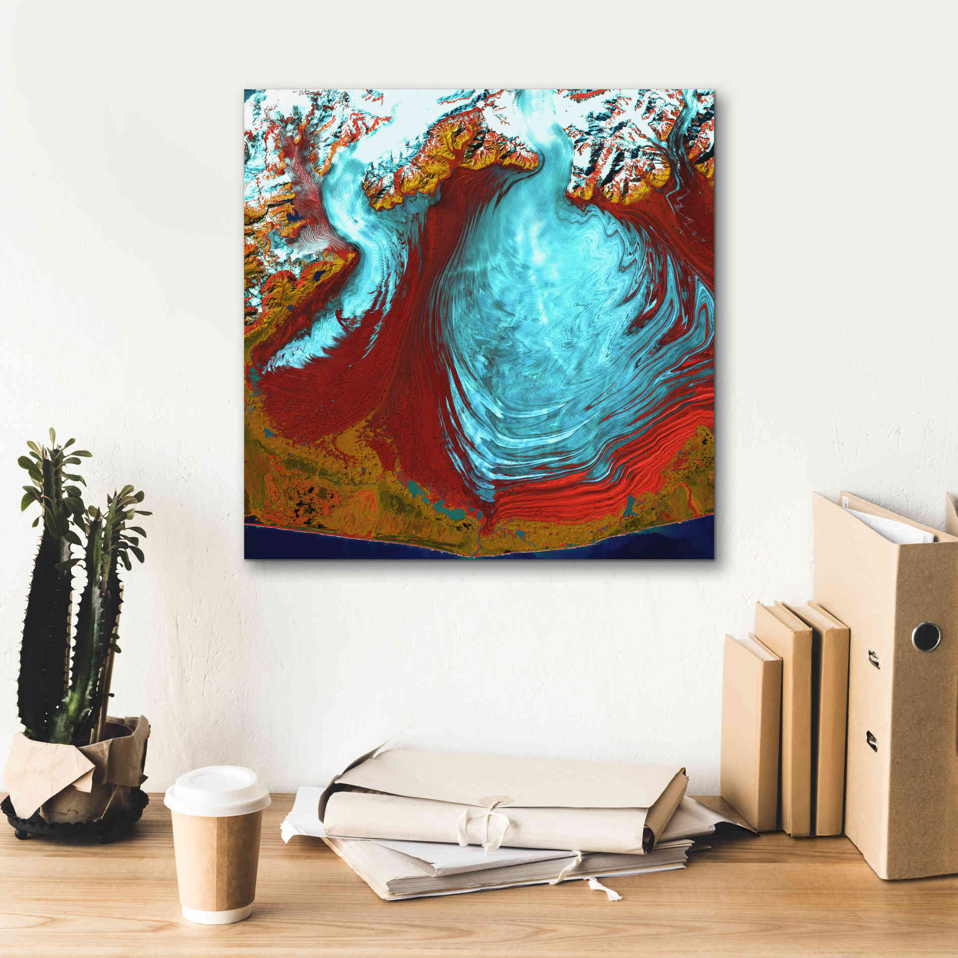 'Earth as Art: Malaspina Glacier' Canvas Wall Art,18 x 18