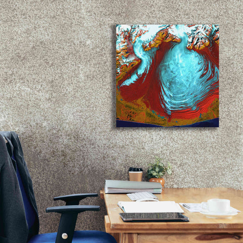 Image of 'Earth as Art: Malaspina Glacier' Canvas Wall Art,26 x 26