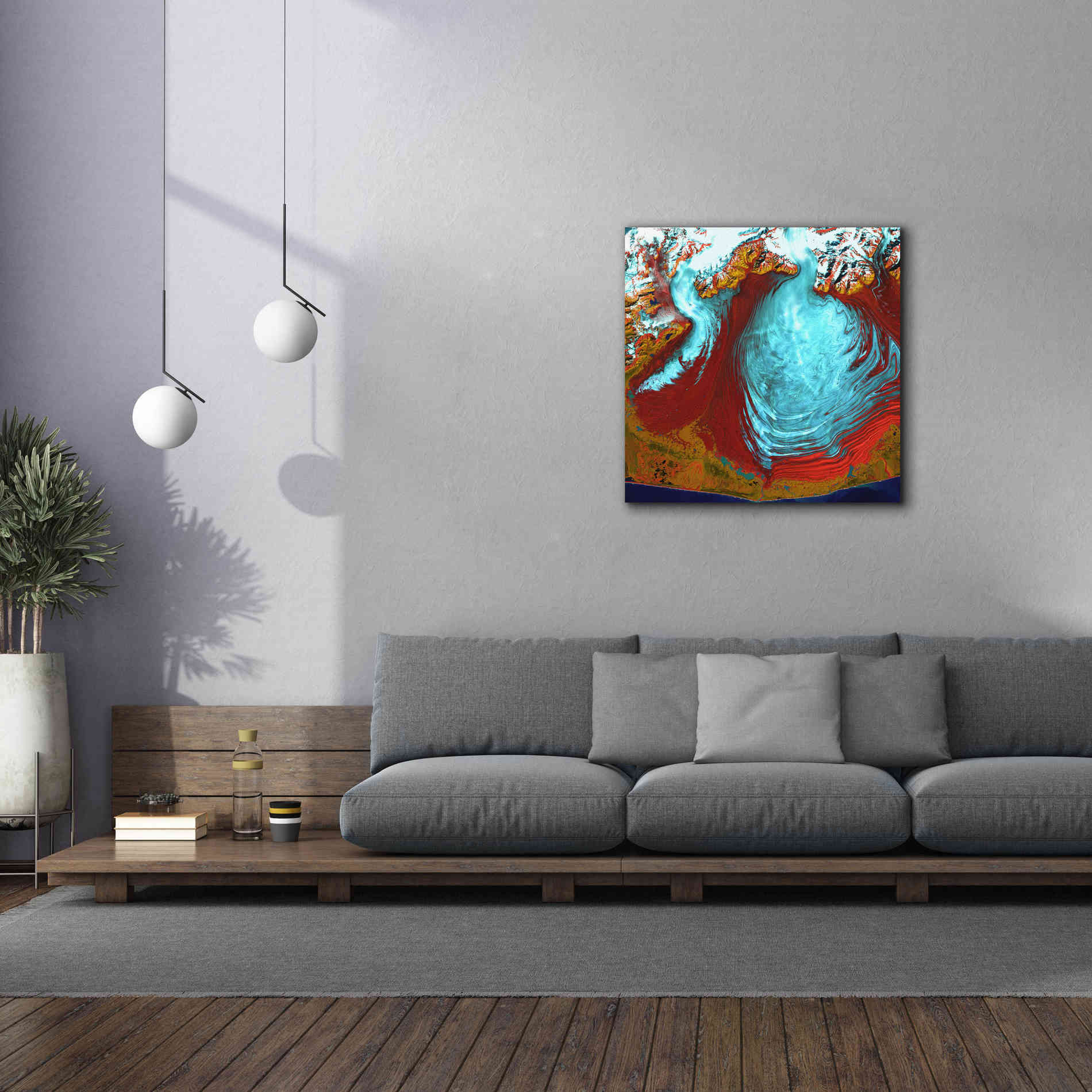 'Earth as Art: Malaspina Glacier' Canvas Wall Art,37 x 37