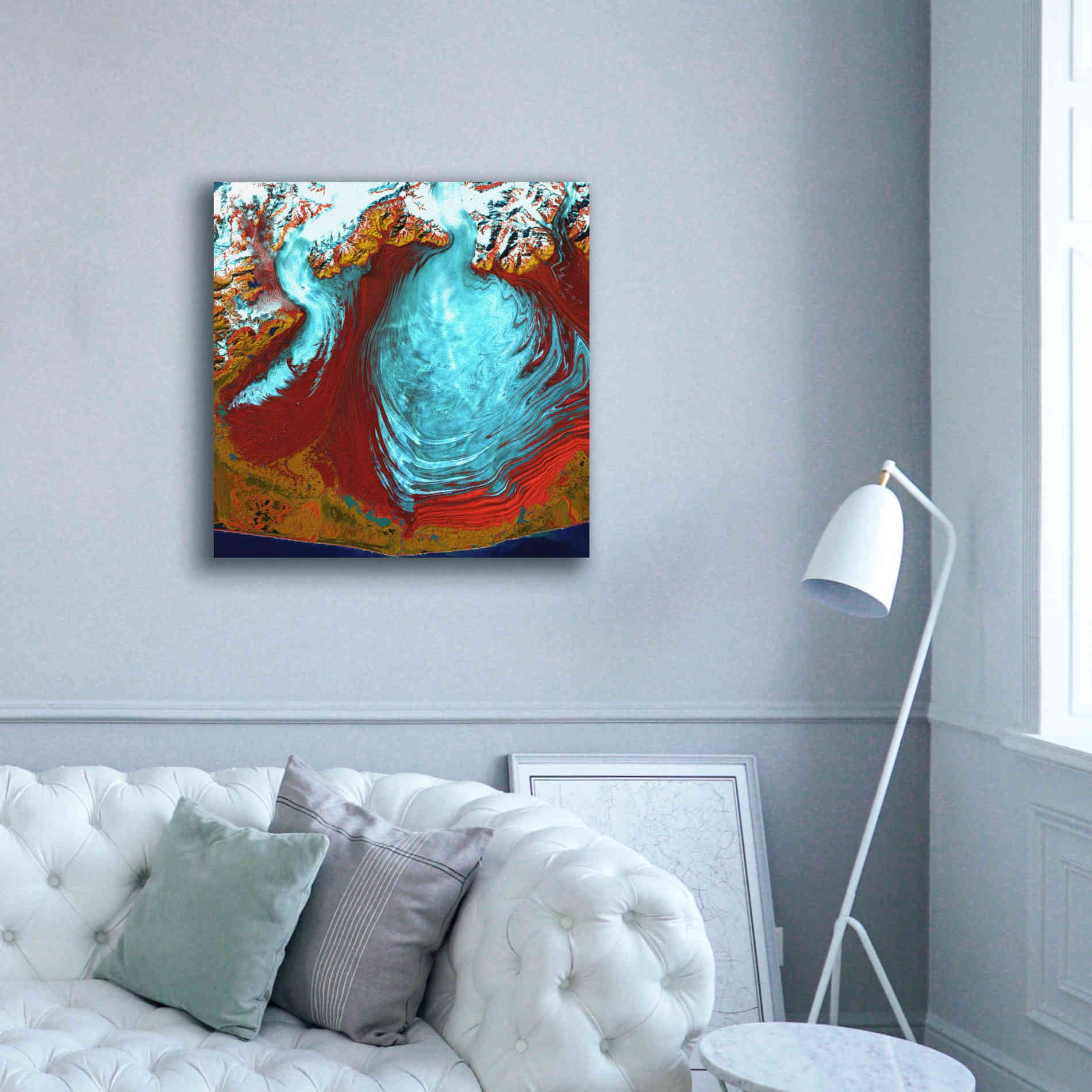 'Earth as Art: Malaspina Glacier' Canvas Wall Art,37 x 37