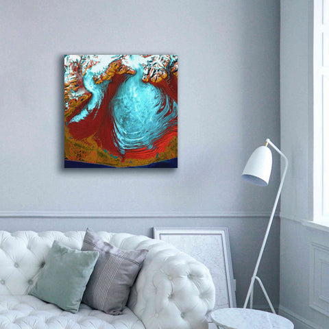 Image of 'Earth as Art: Malaspina Glacier' Canvas Wall Art,37 x 37