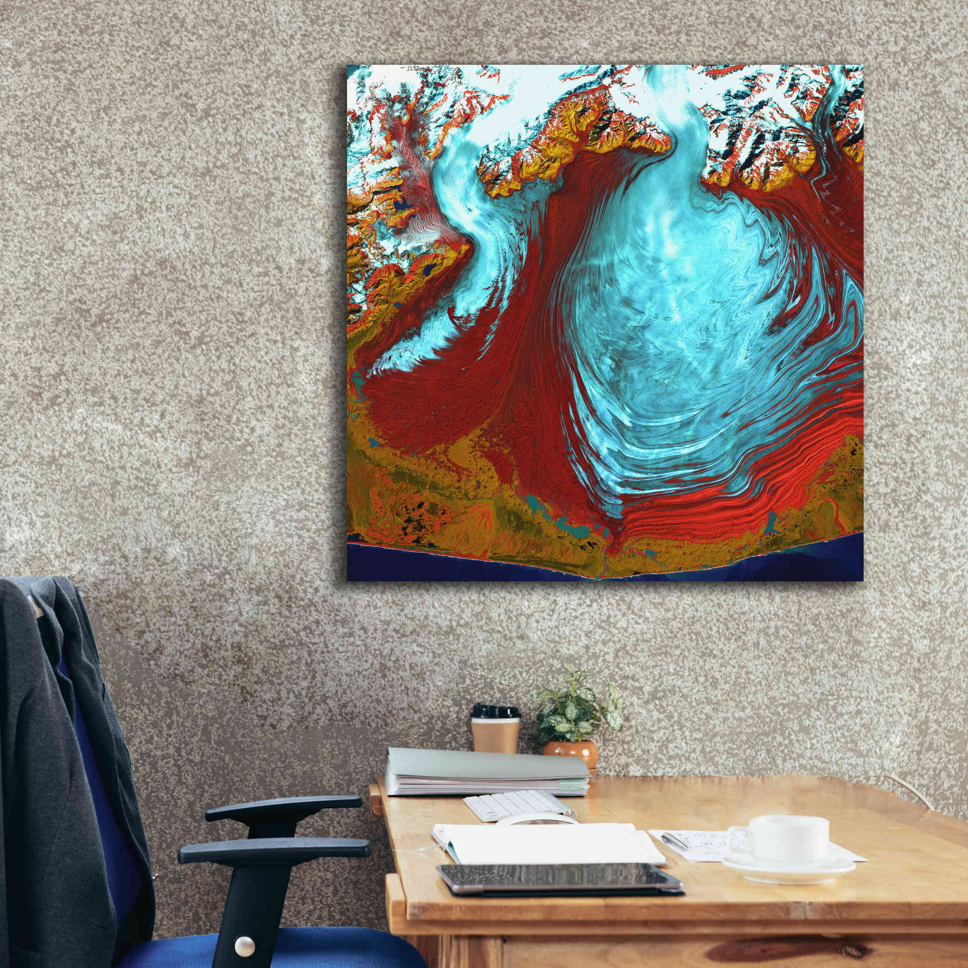 'Earth as Art: Malaspina Glacier' Canvas Wall Art,37 x 37