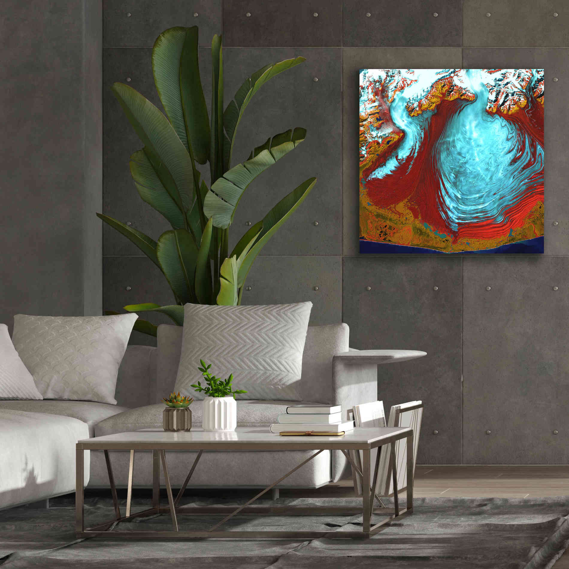 'Earth as Art: Malaspina Glacier' Canvas Wall Art,37 x 37