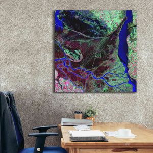 'Earth as Art: Parana River Delta' Canvas Wall Art,37 x 37