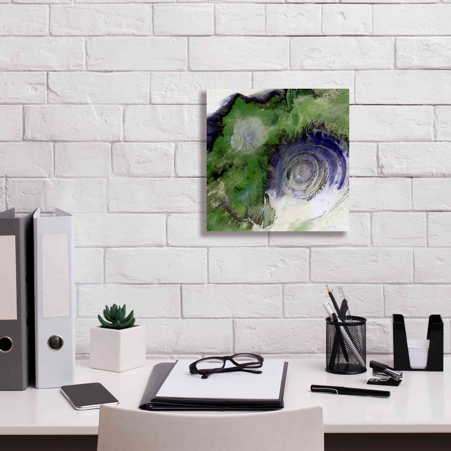 'Earth as Art: Richat Structure' Canvas Wall Art,12 x 12