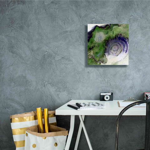 Image of 'Earth as Art: Richat Structure' Canvas Wall Art,12 x 12