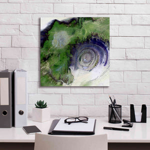 'Earth as Art: Richat Structure' Canvas Wall Art,18 x 18