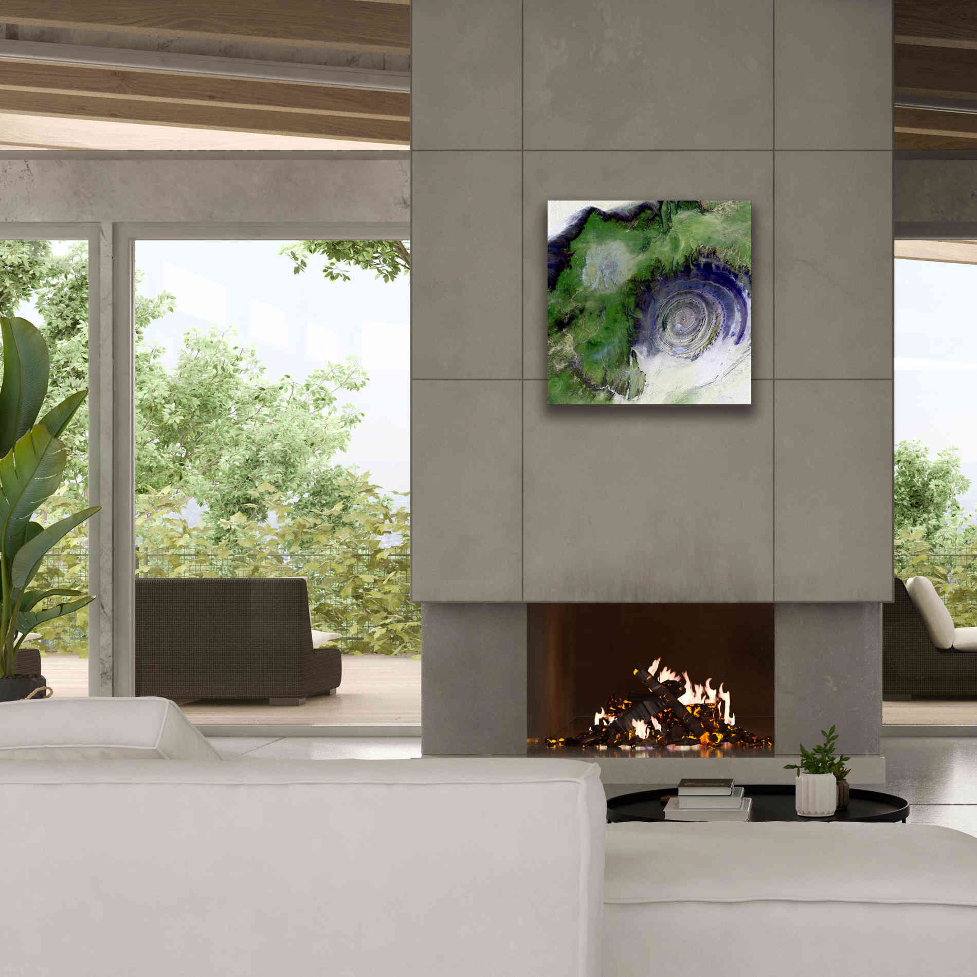 'Earth as Art: Richat Structure' Canvas Wall Art,26 x 26