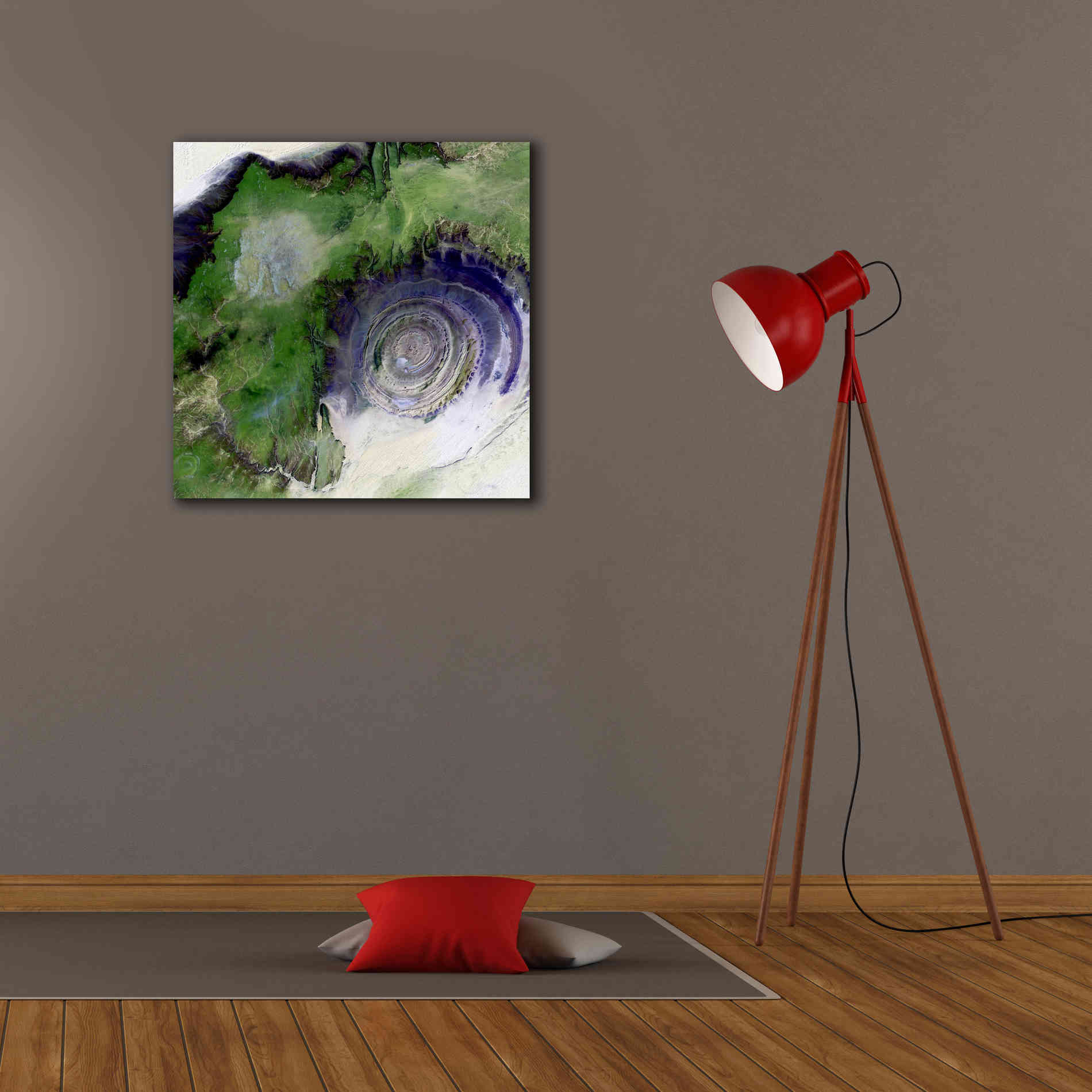 'Earth as Art: Richat Structure' Canvas Wall Art,26 x 26
